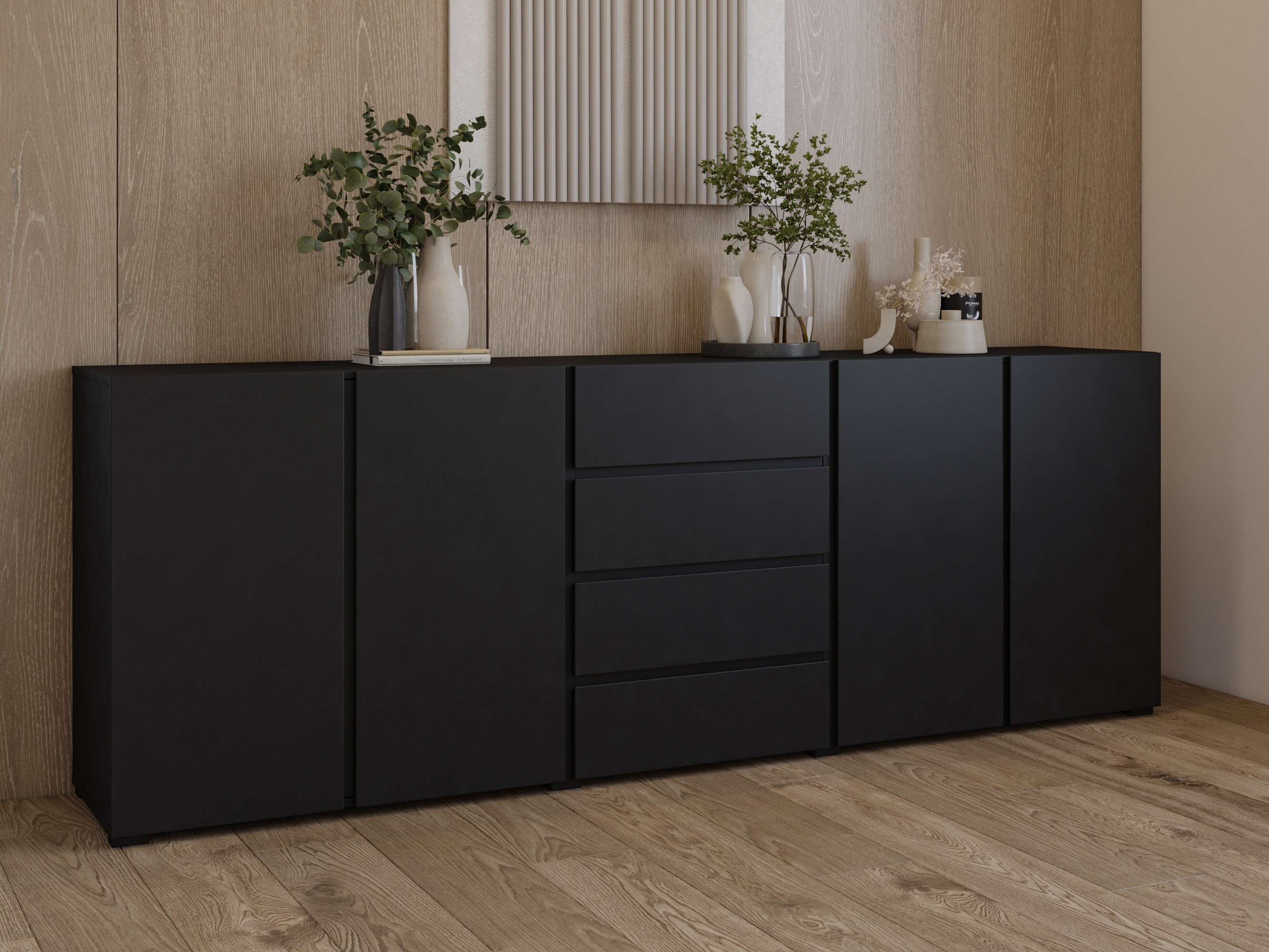 Kommode Elbleve 105 (Sort)