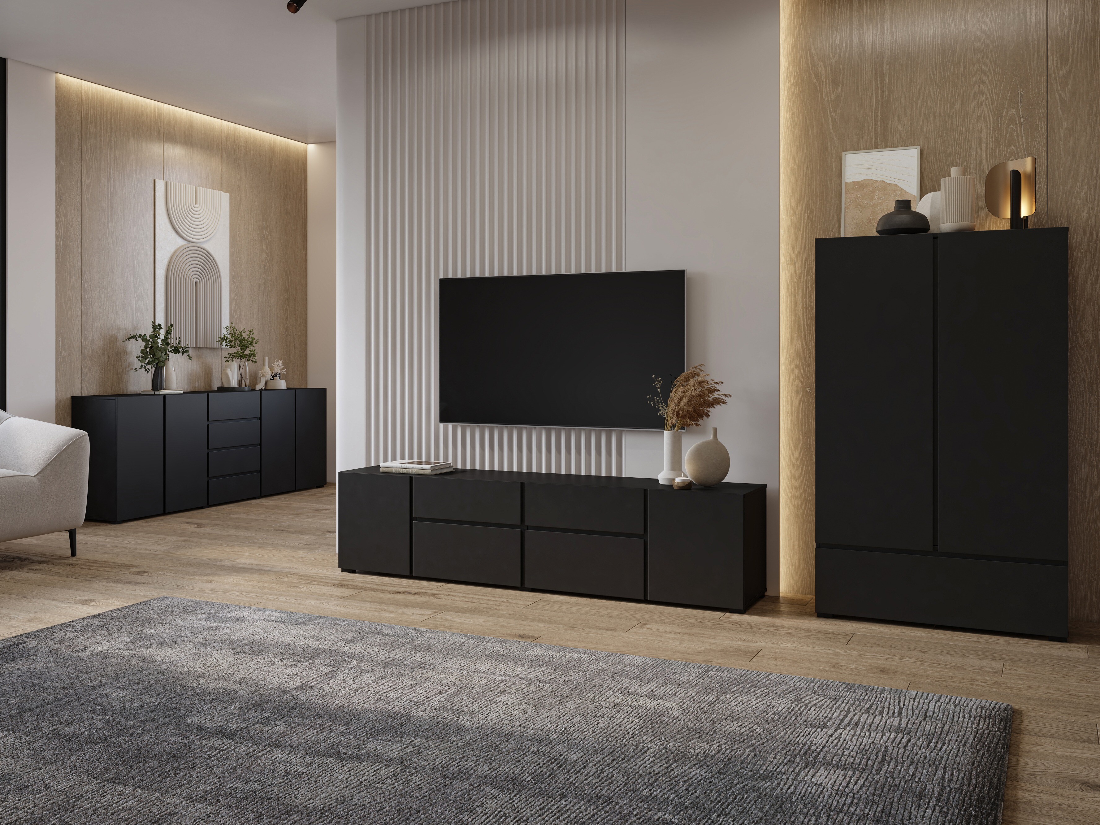 Kommode Elbleve 105 (Sort)