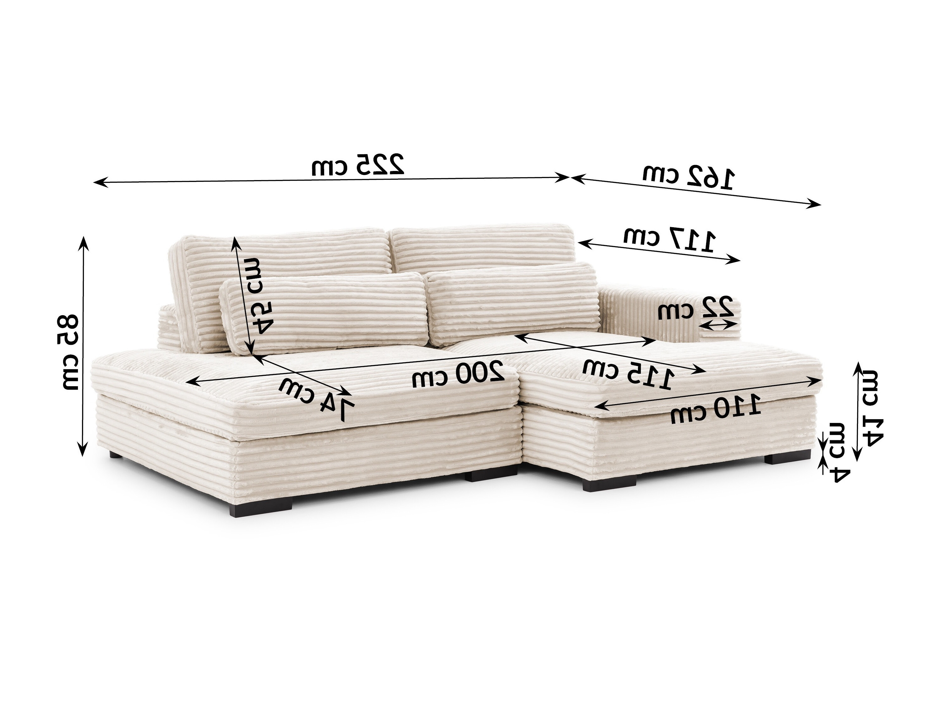 Hjørnesofa Rocklin 225 (Tilia 01)