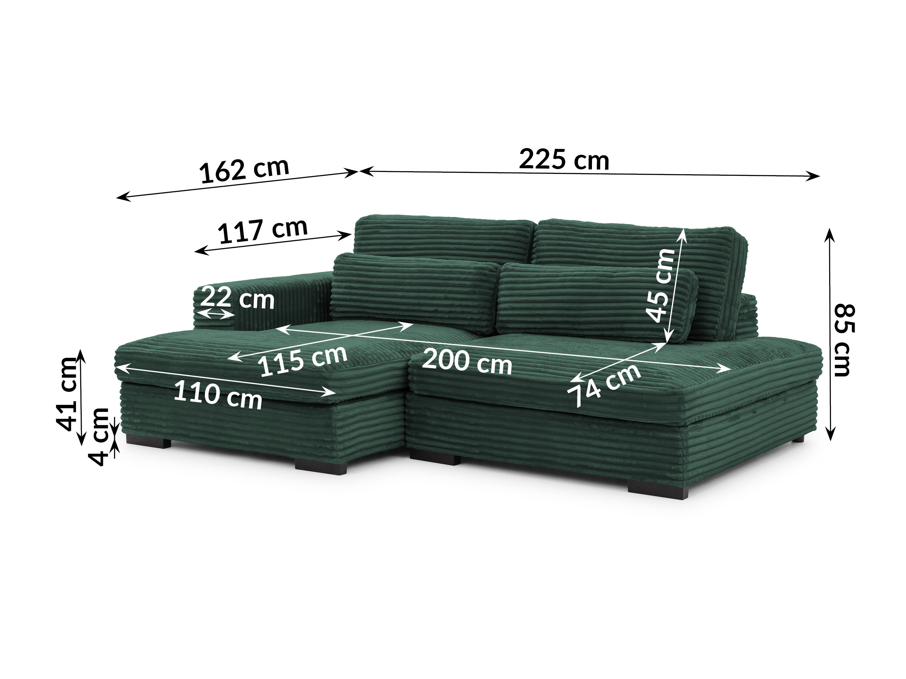 Hjørnesofa Rocklin 225 (Tilia 39)