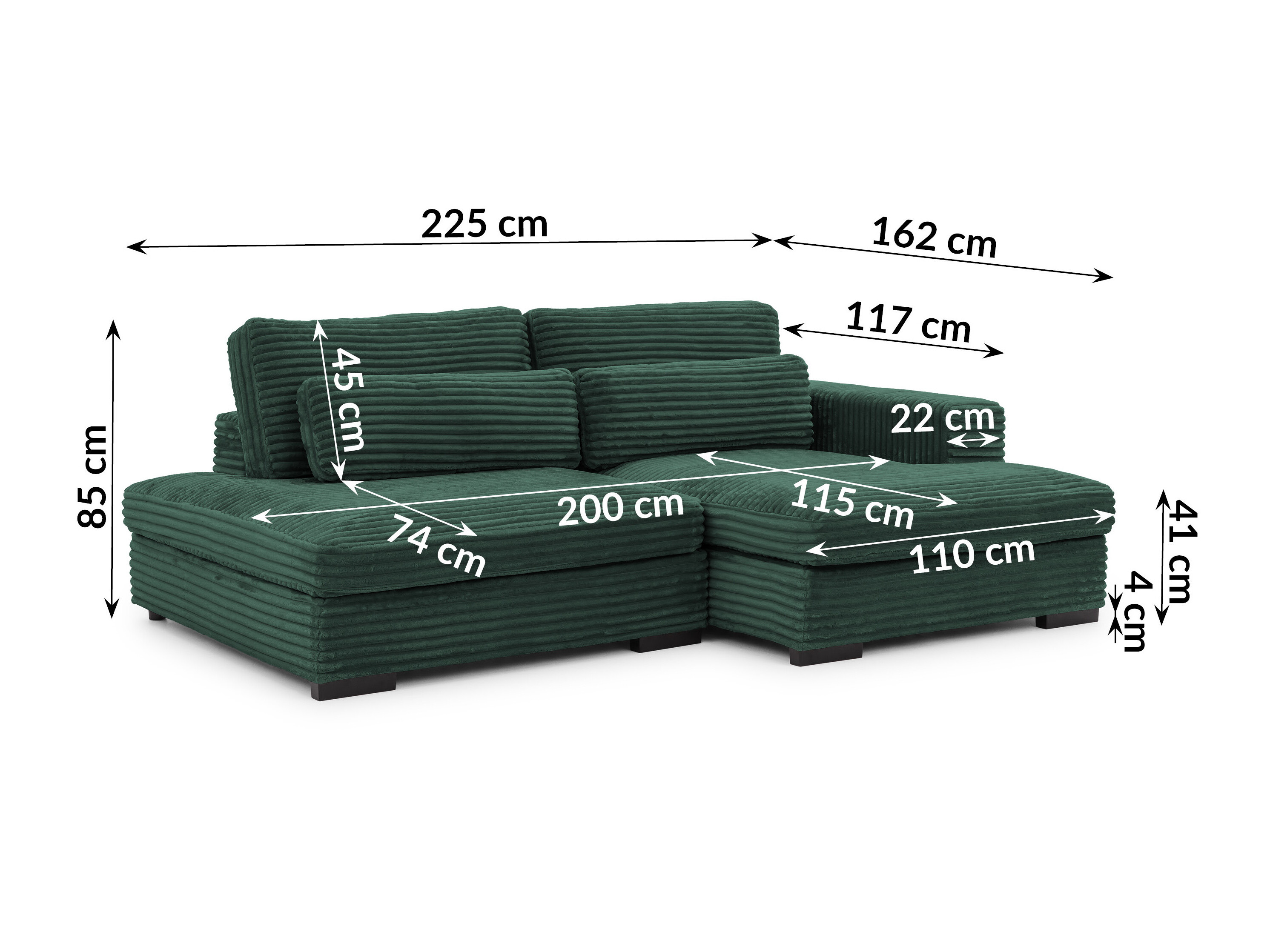 Hjørnesofa Rocklin 225 (Tilia 39)