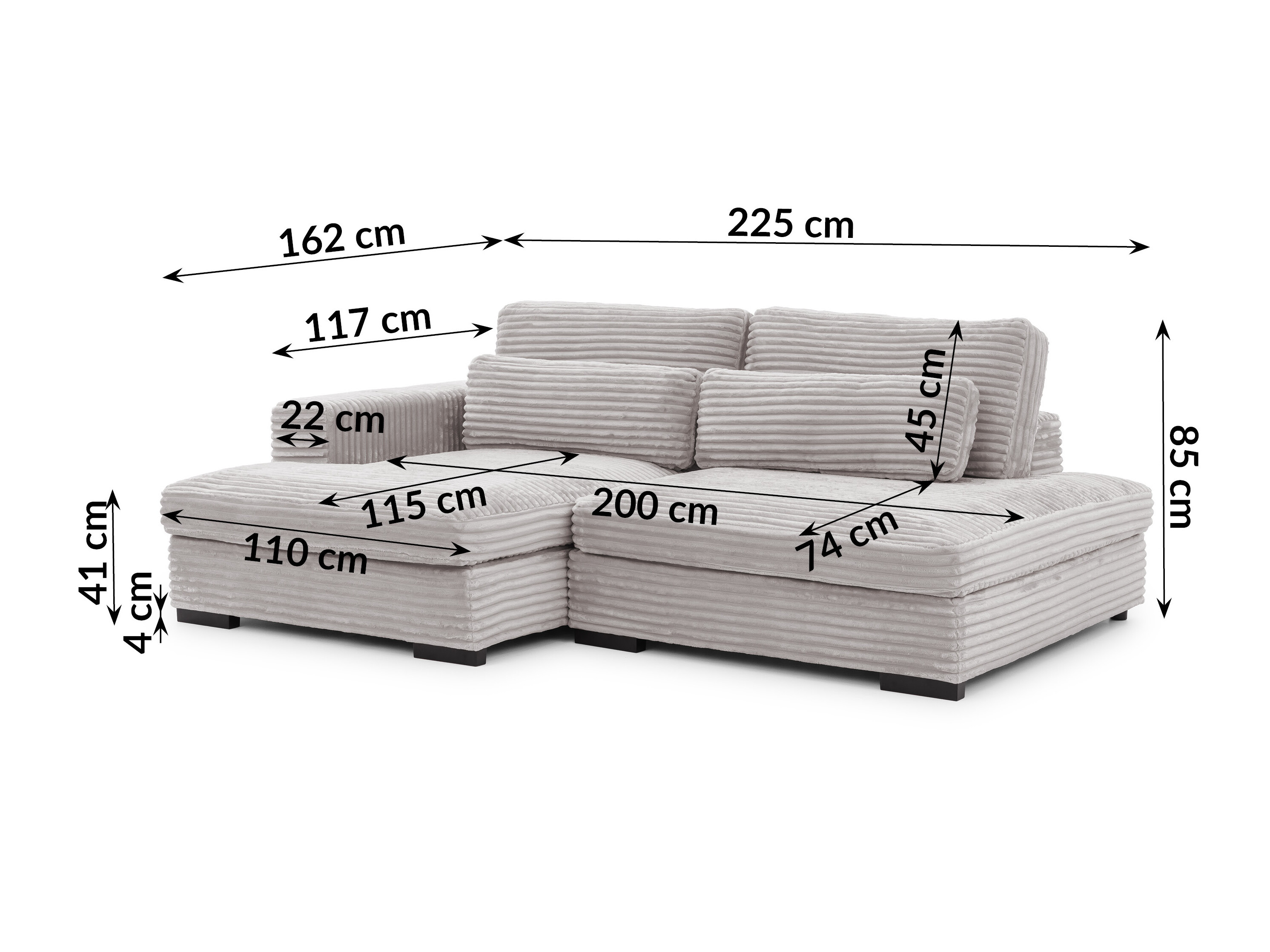 Hjørnesofa Rocklin 225 (Tilia 86)