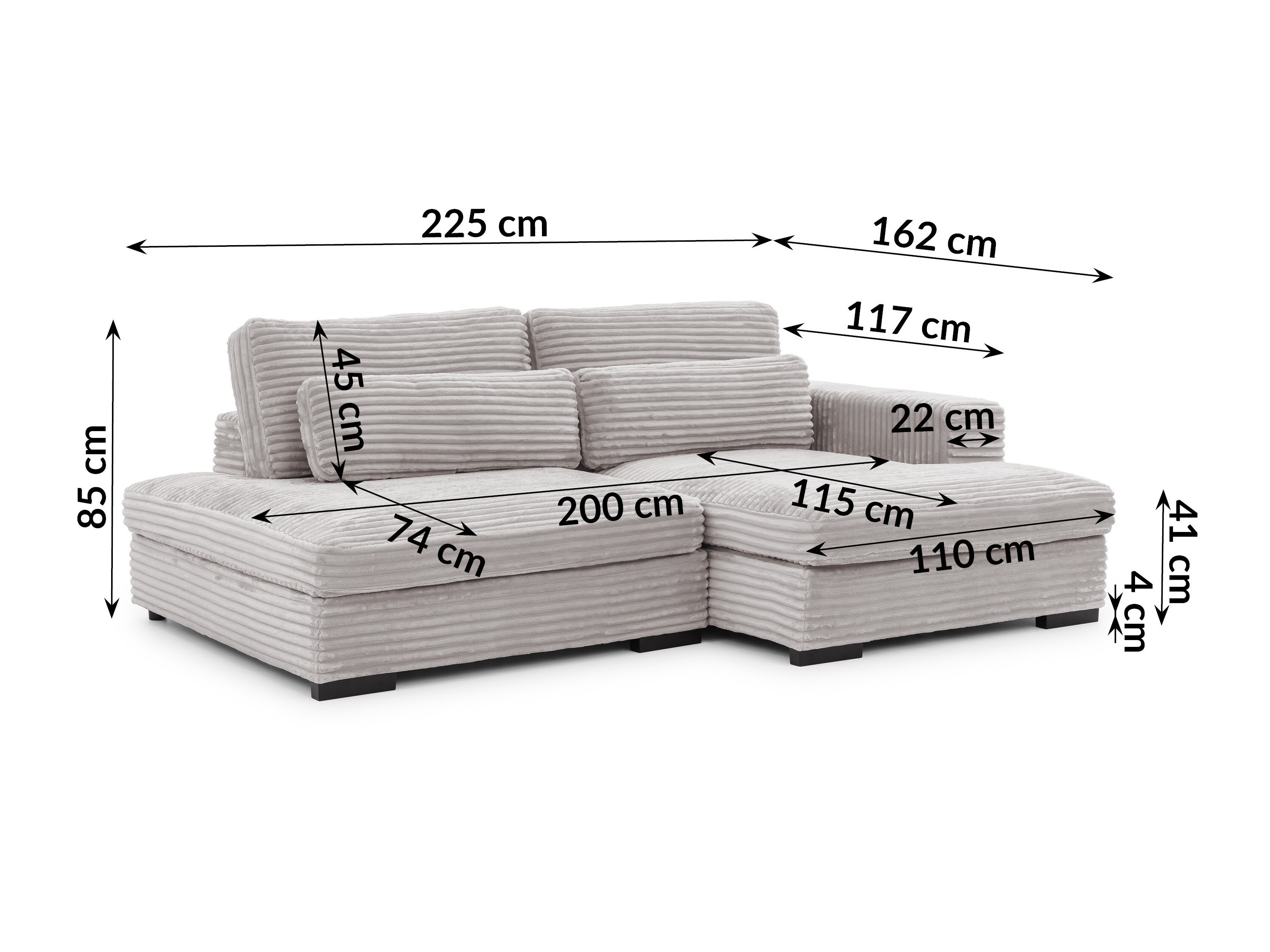 Hjørnesofa Rocklin 225 (Tilia 86)
