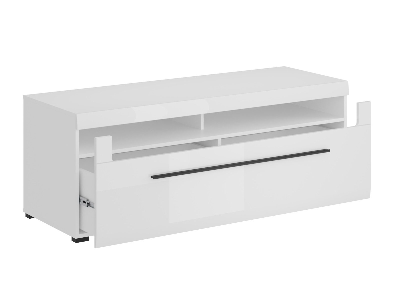 TV-bord Ophsalu 103 (Hvid + Glansfuld hvid)