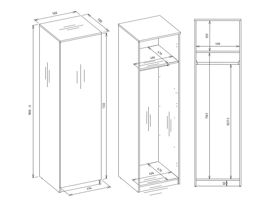 Garderobeskab Mandeville 399 (Hvid)