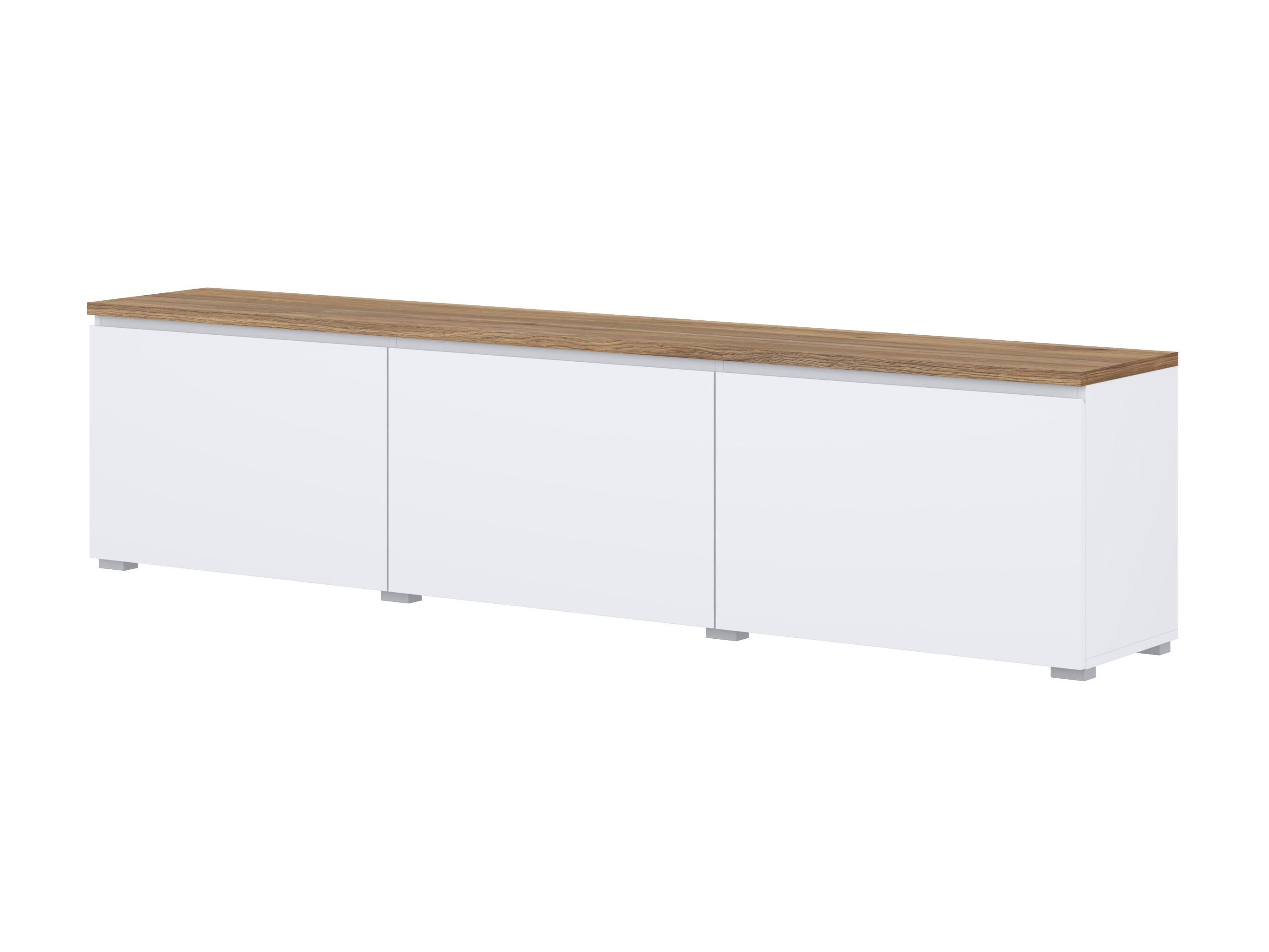 TV-bord Baletu 113 (Hvid + Egetræ)