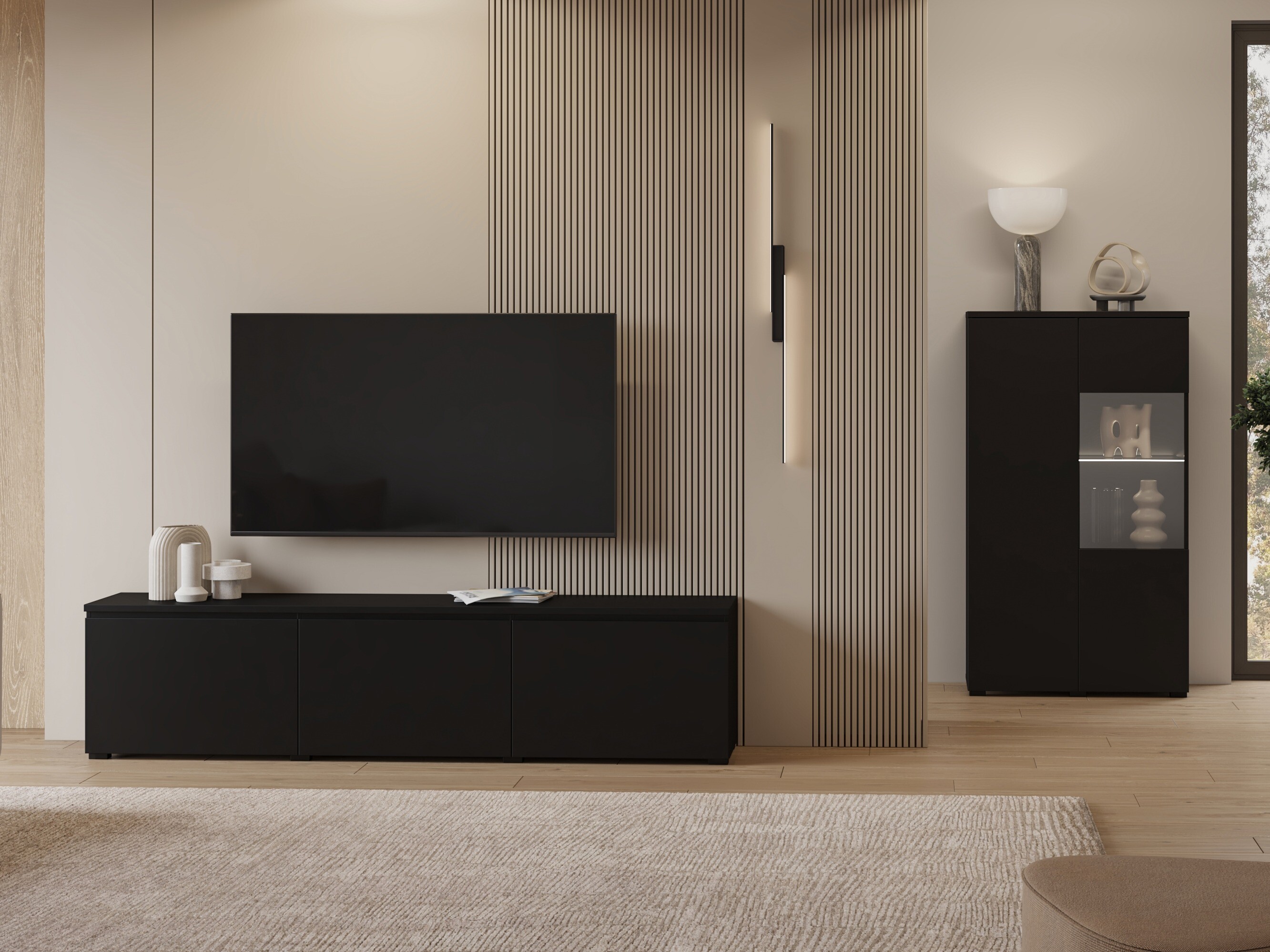 TV-bord Baletu 113 (Sort)