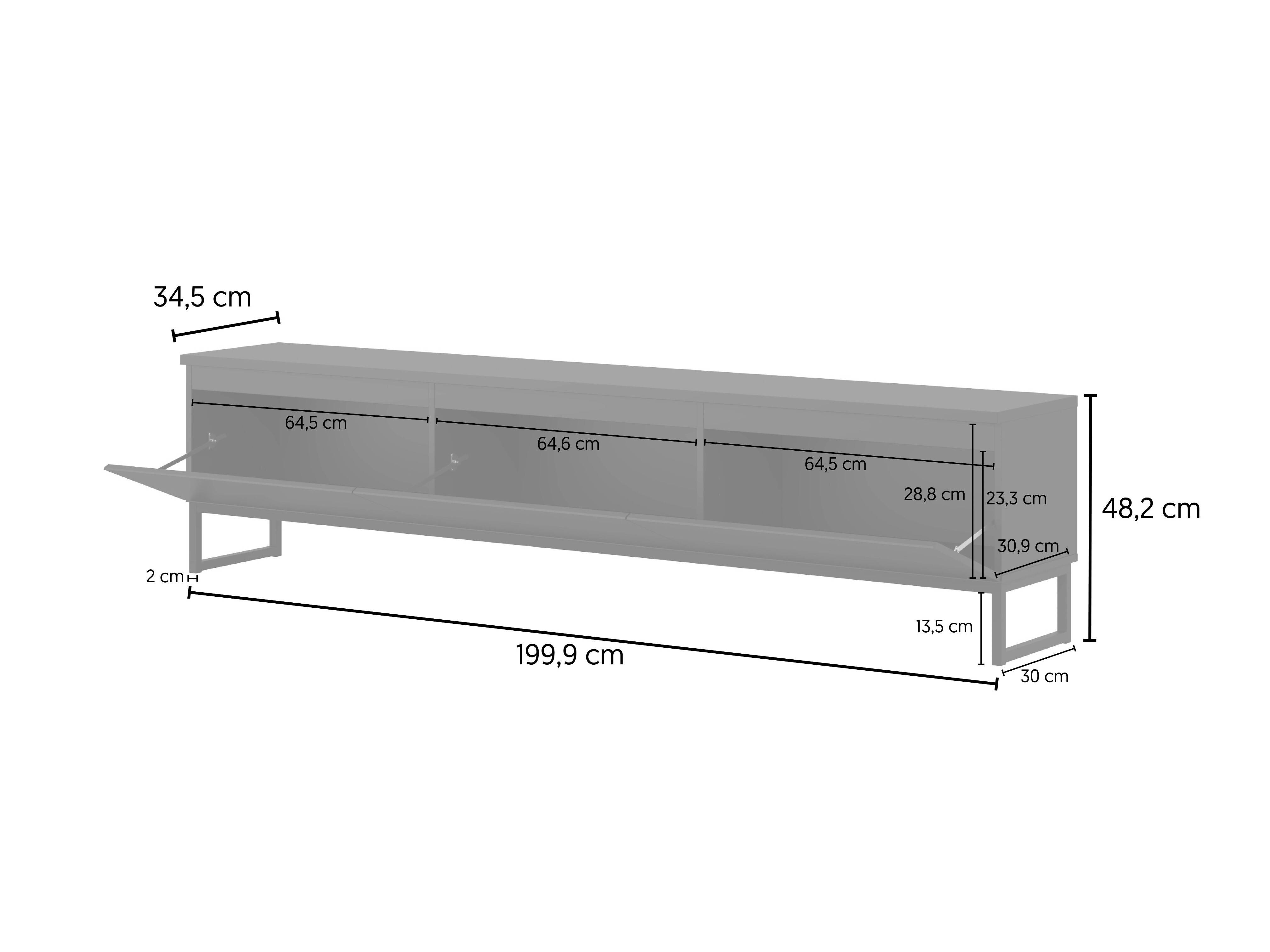 TV-bord Velsora 101 (Sort)