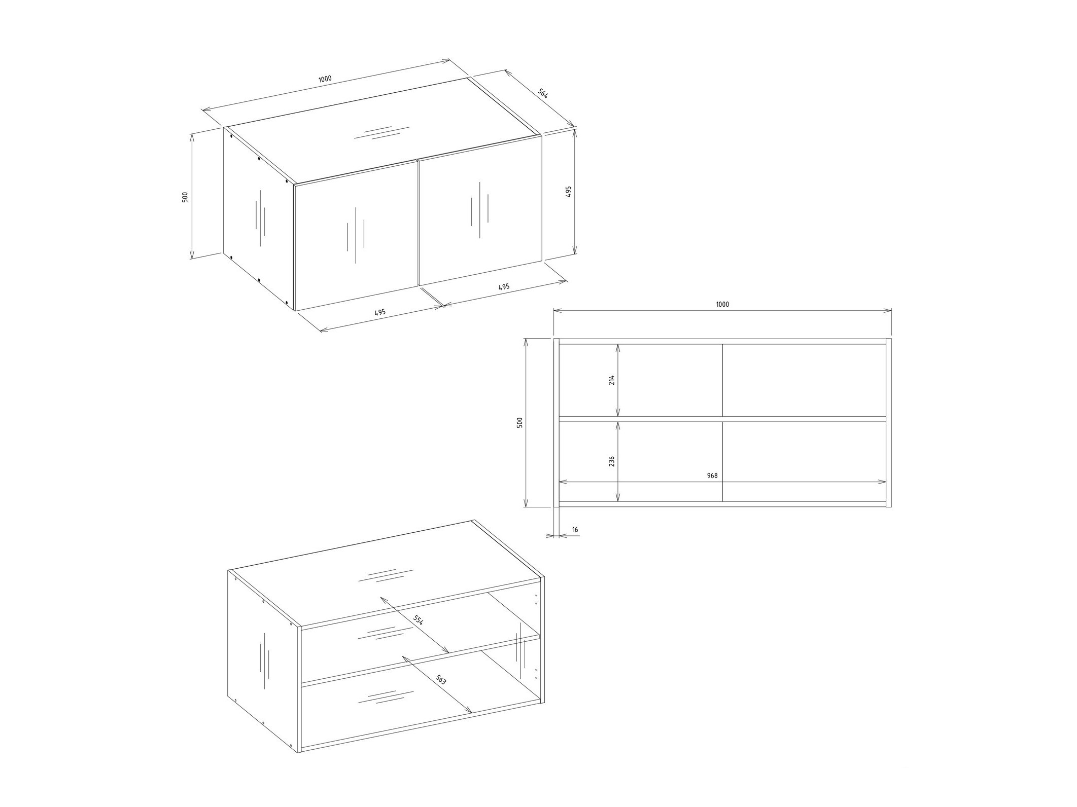 Garderobeskab Mandeville 400 (Sort)
