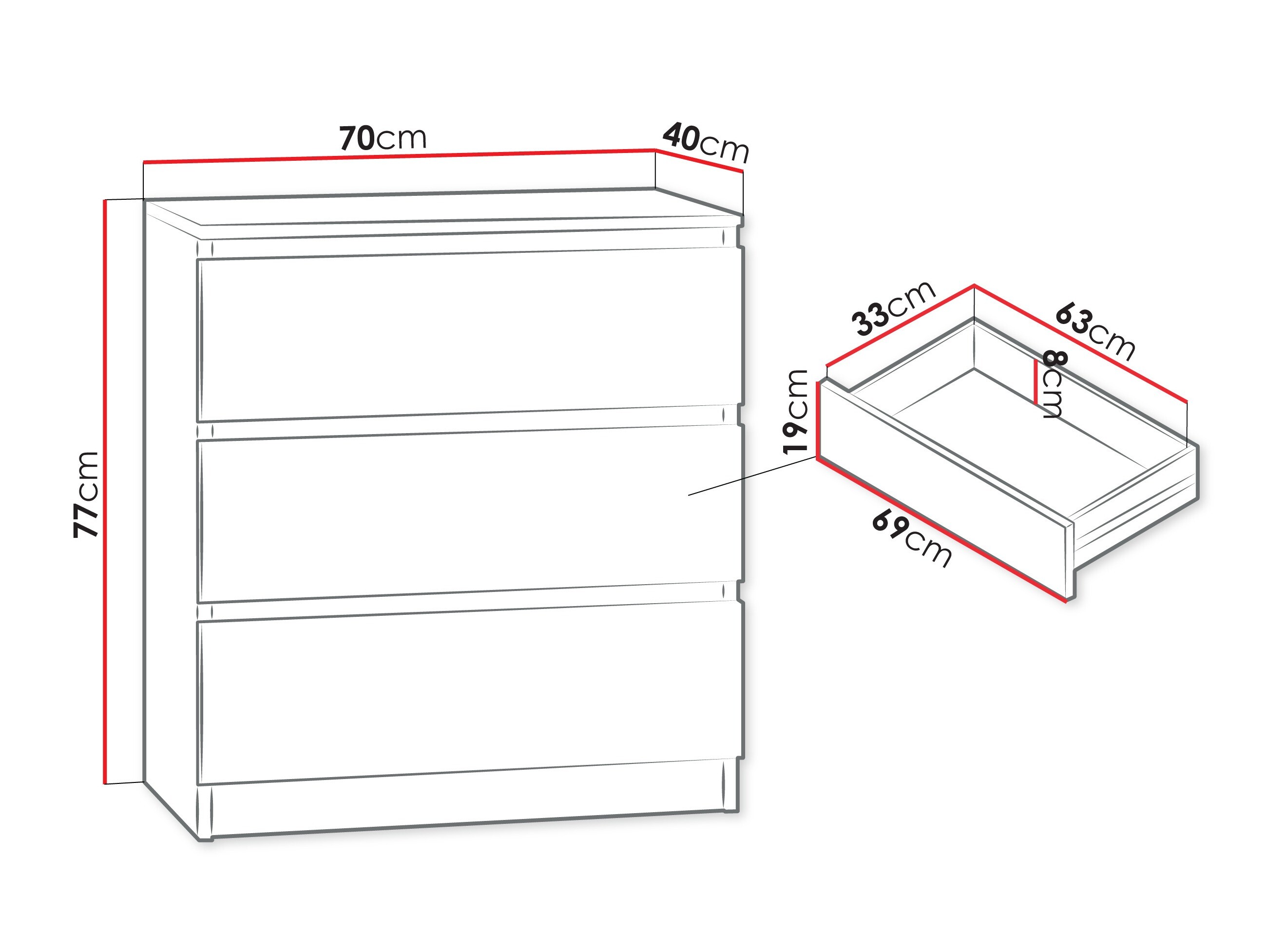 Kommode Comfivo Structor (Hvid)