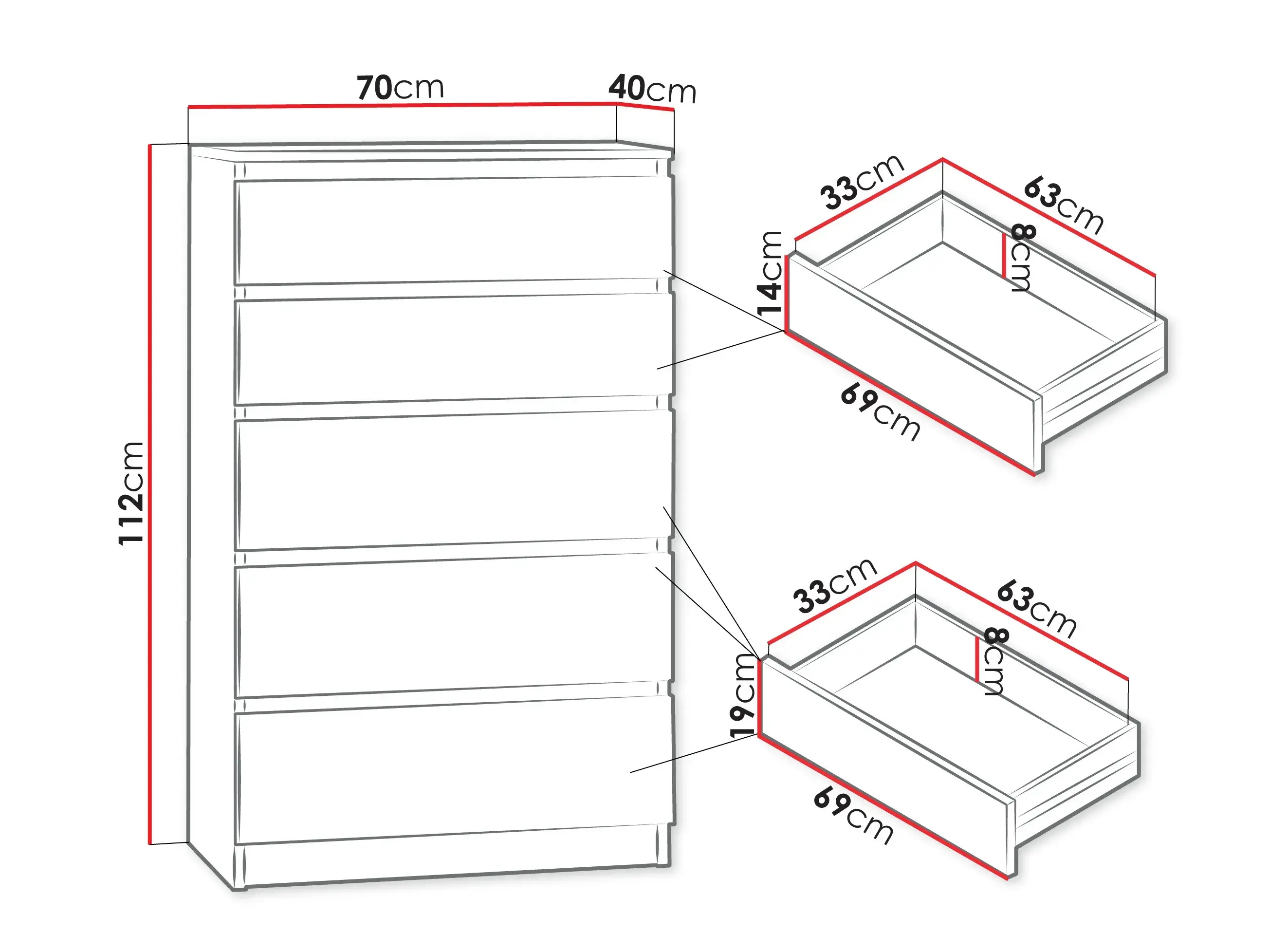 Kommode Comfivo Structor IV (Sort)