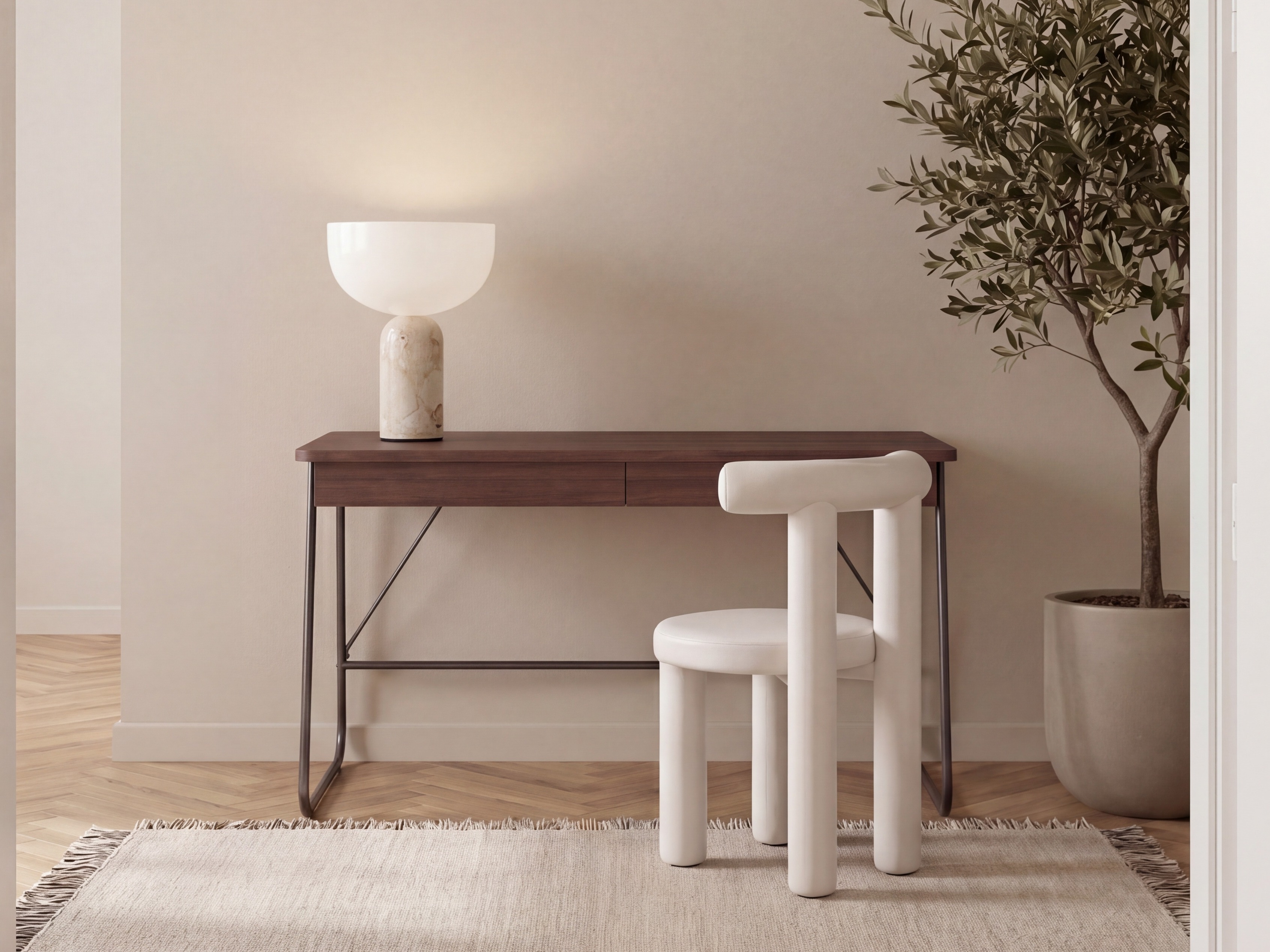 Skrivebord Fresno 185 (Mørk eg)