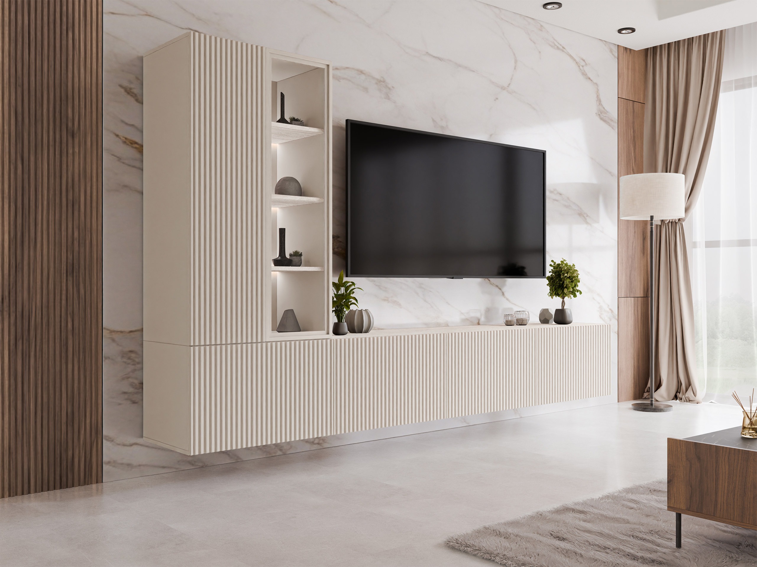 Stuemøbelsæt Comfivo 599 (Kashmir + Lys Travertine)
