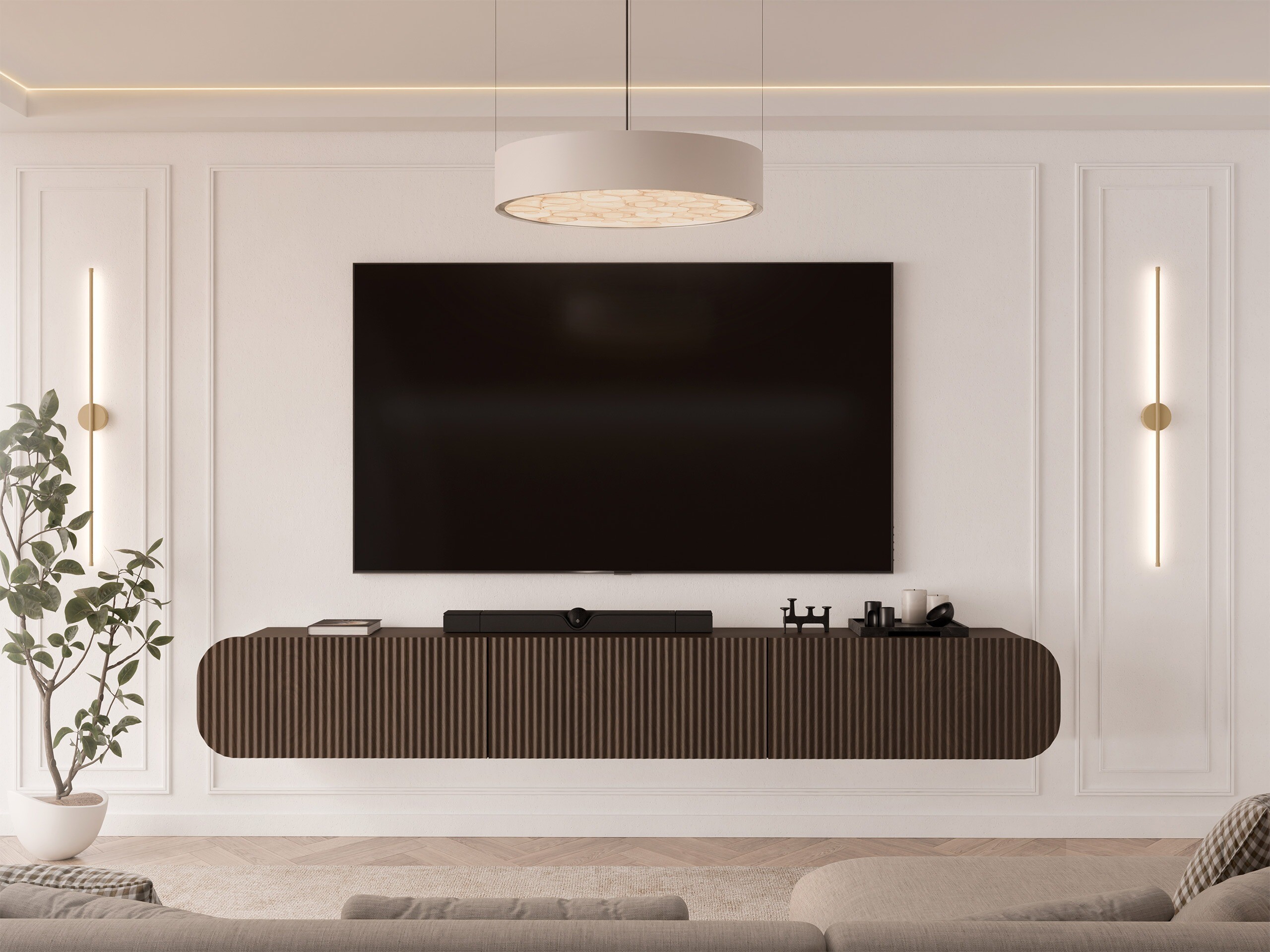TV-bord Comfivo Amorus (Mørk eg)