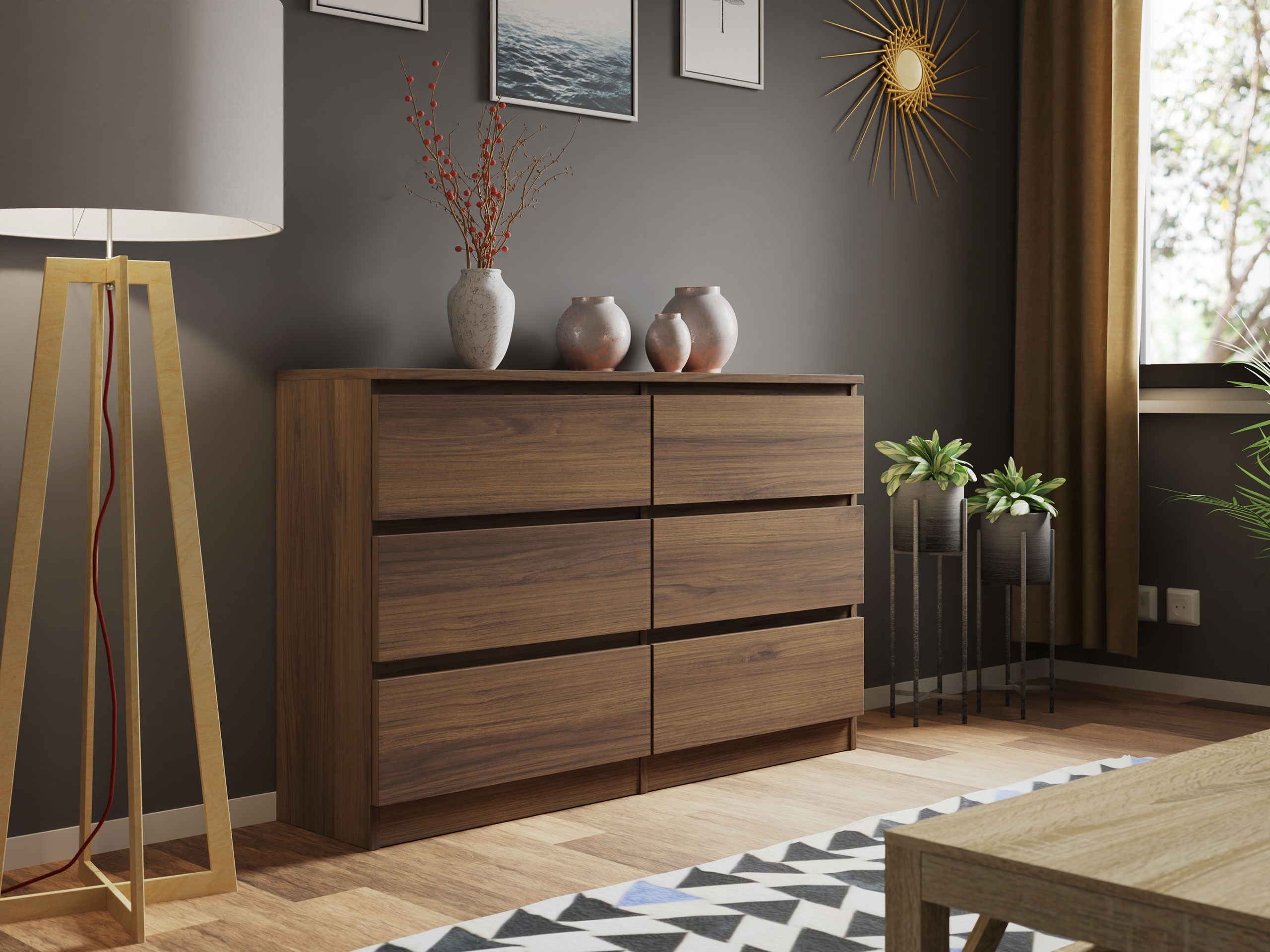 Kommode Comfivo Structor V (Valnød)