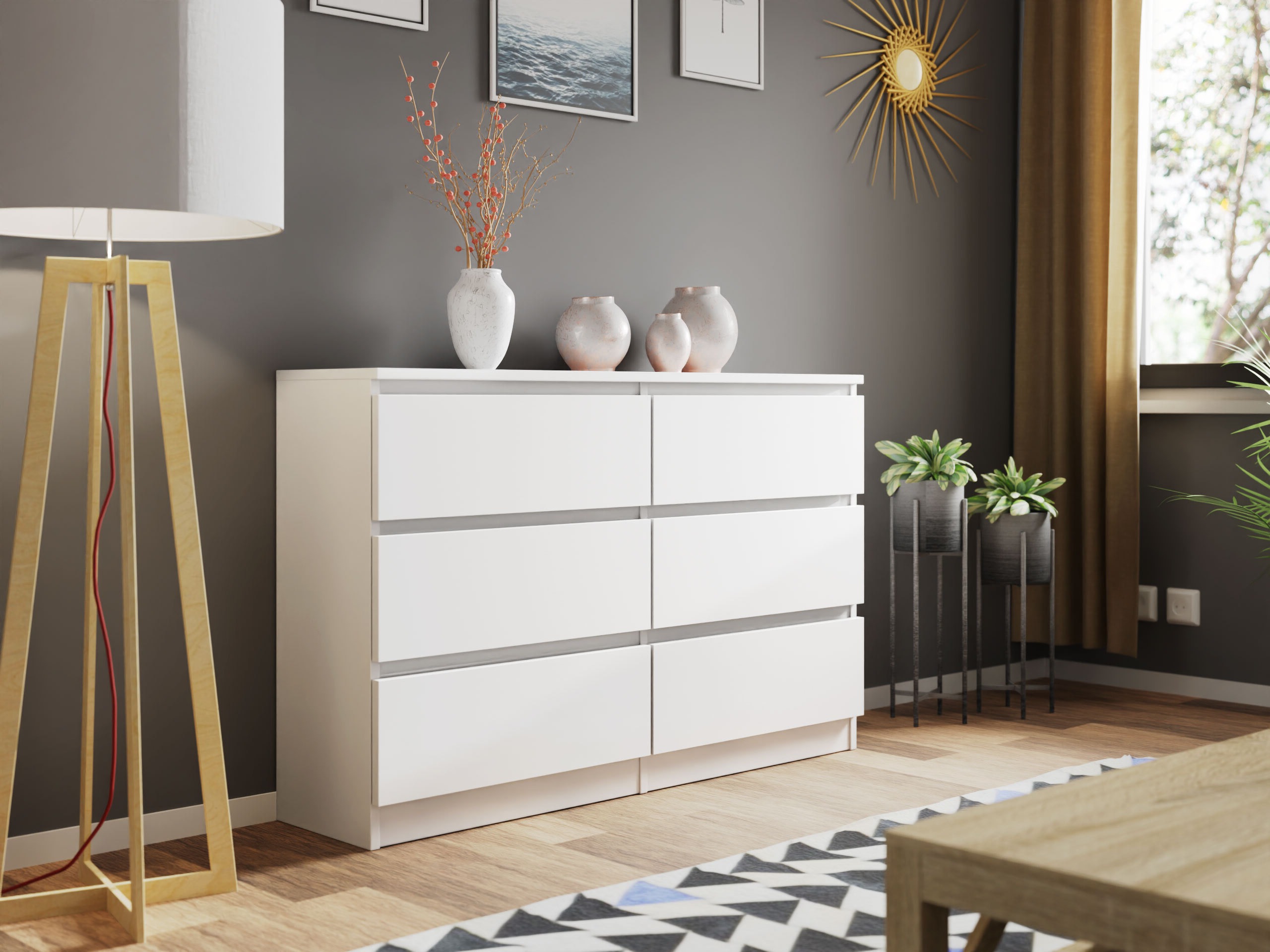 Kommode Comfivo Structor V (Hvid)