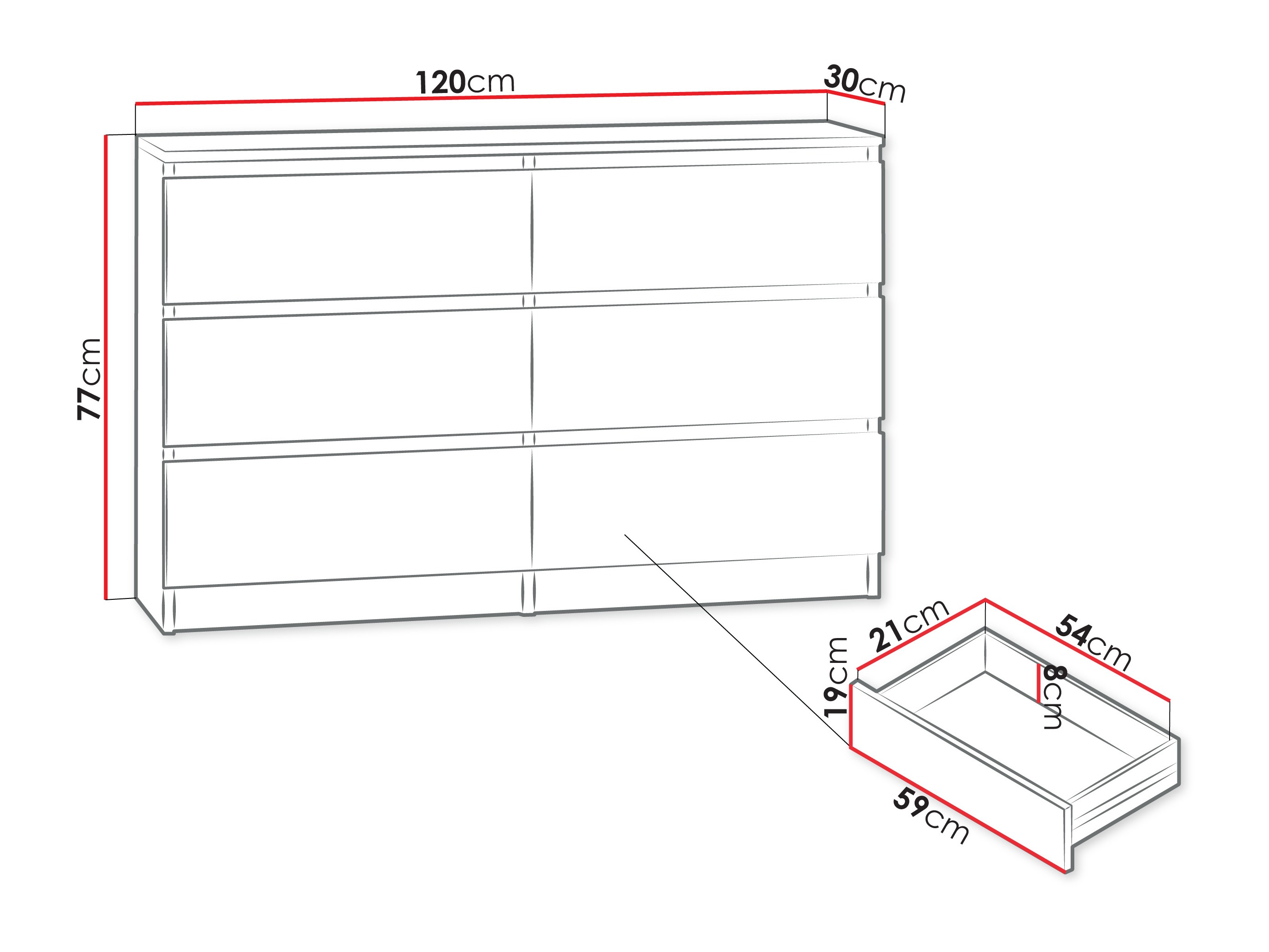 Kommode Comfivo Structor V (Sort)