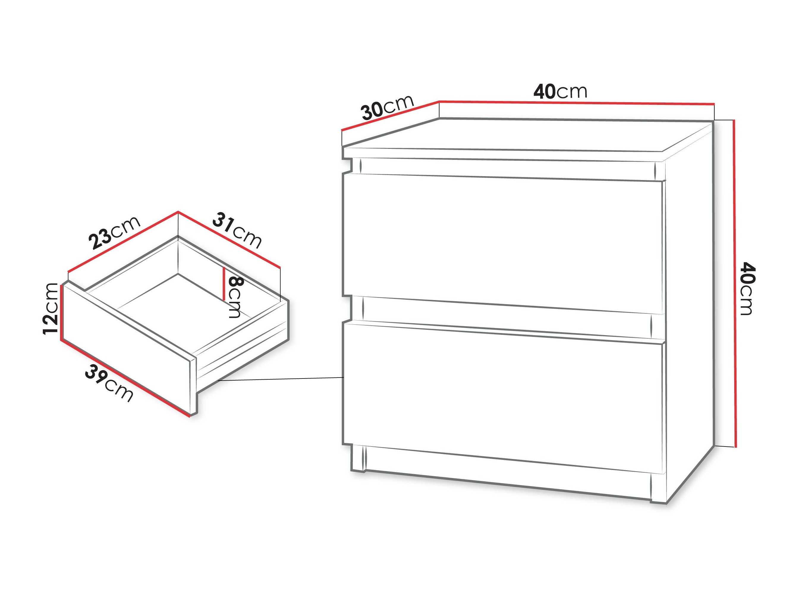 Sengebord Comfivo Structor I (Hvid)