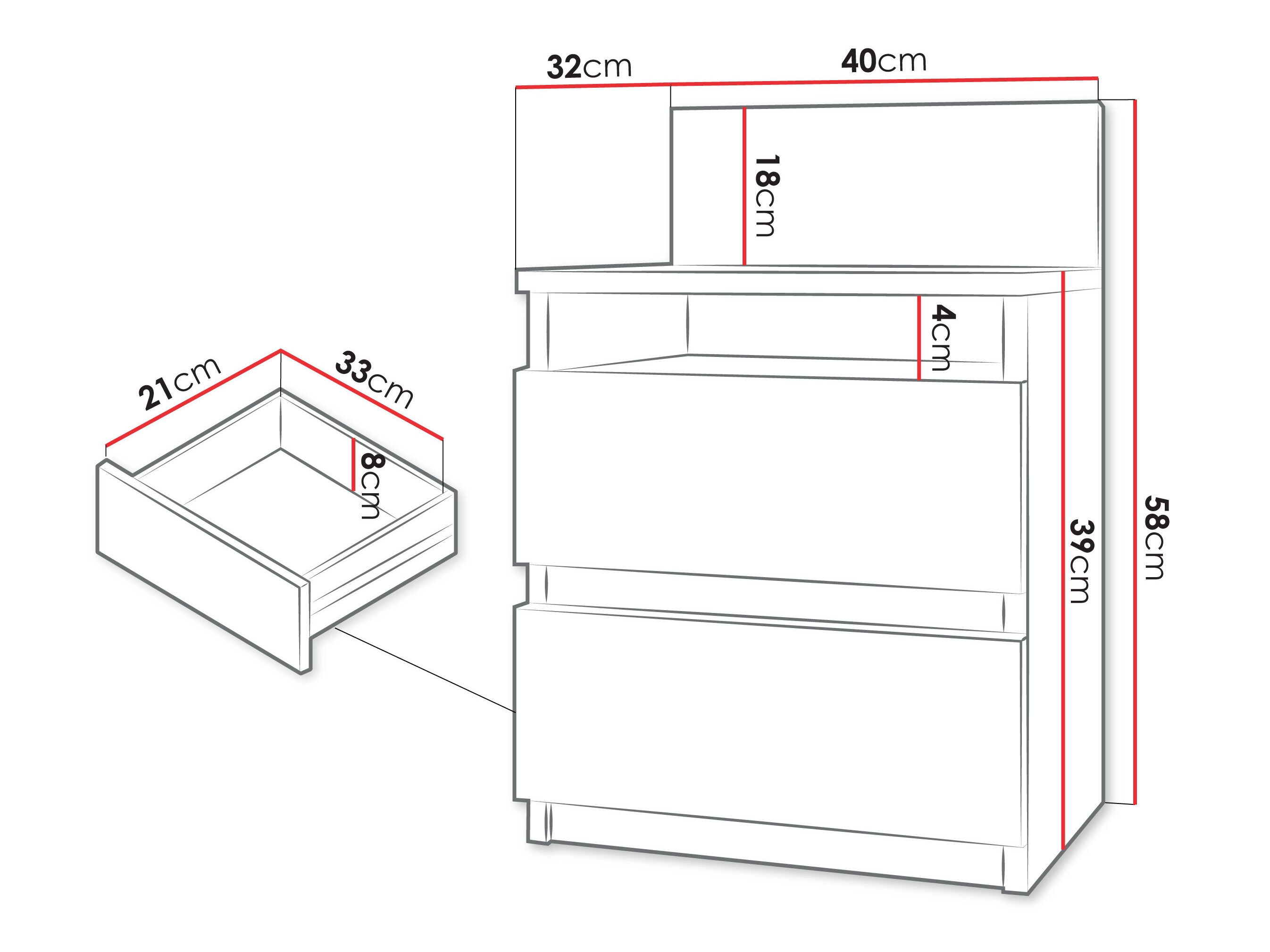 Sengebord Comfivo Structor (Sort)