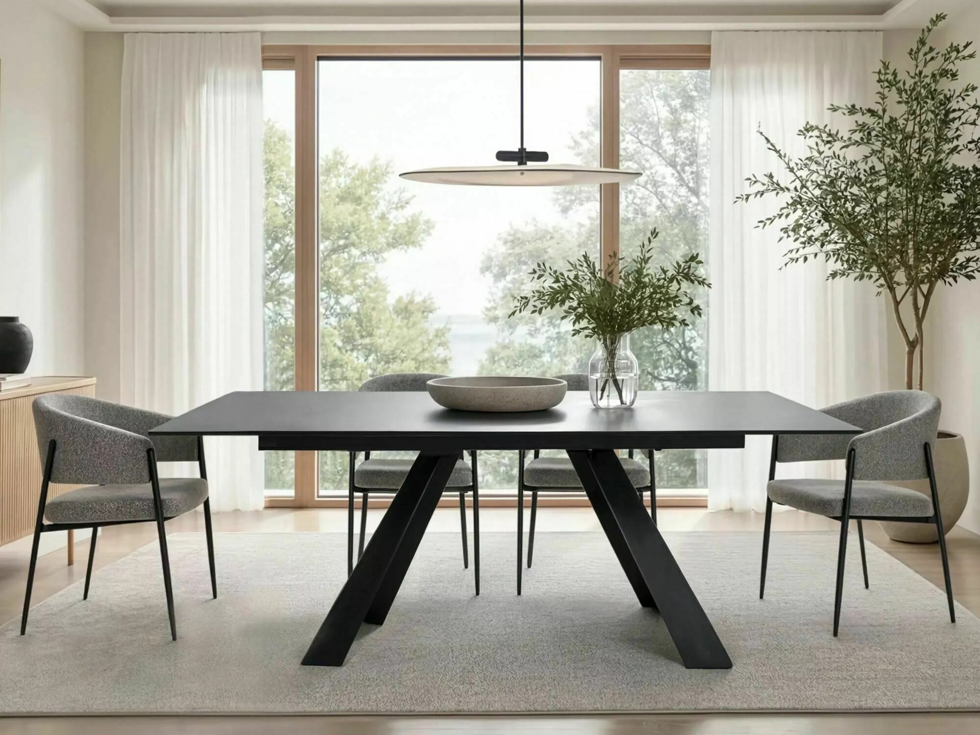 Stol Detroit 1053 (Grå + Mat Sort)