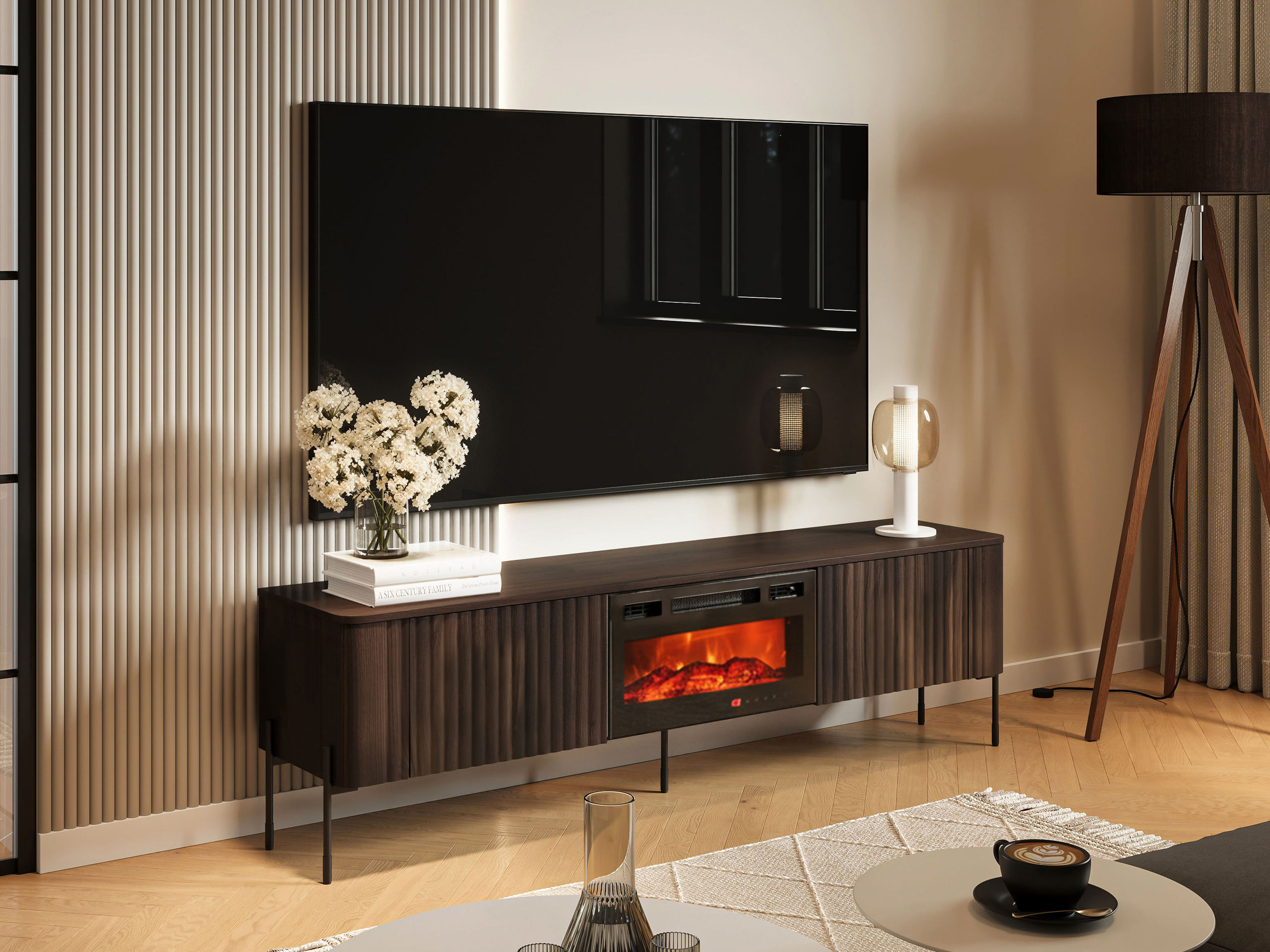 TV-bord Mavnue 105 (Mørk eg)