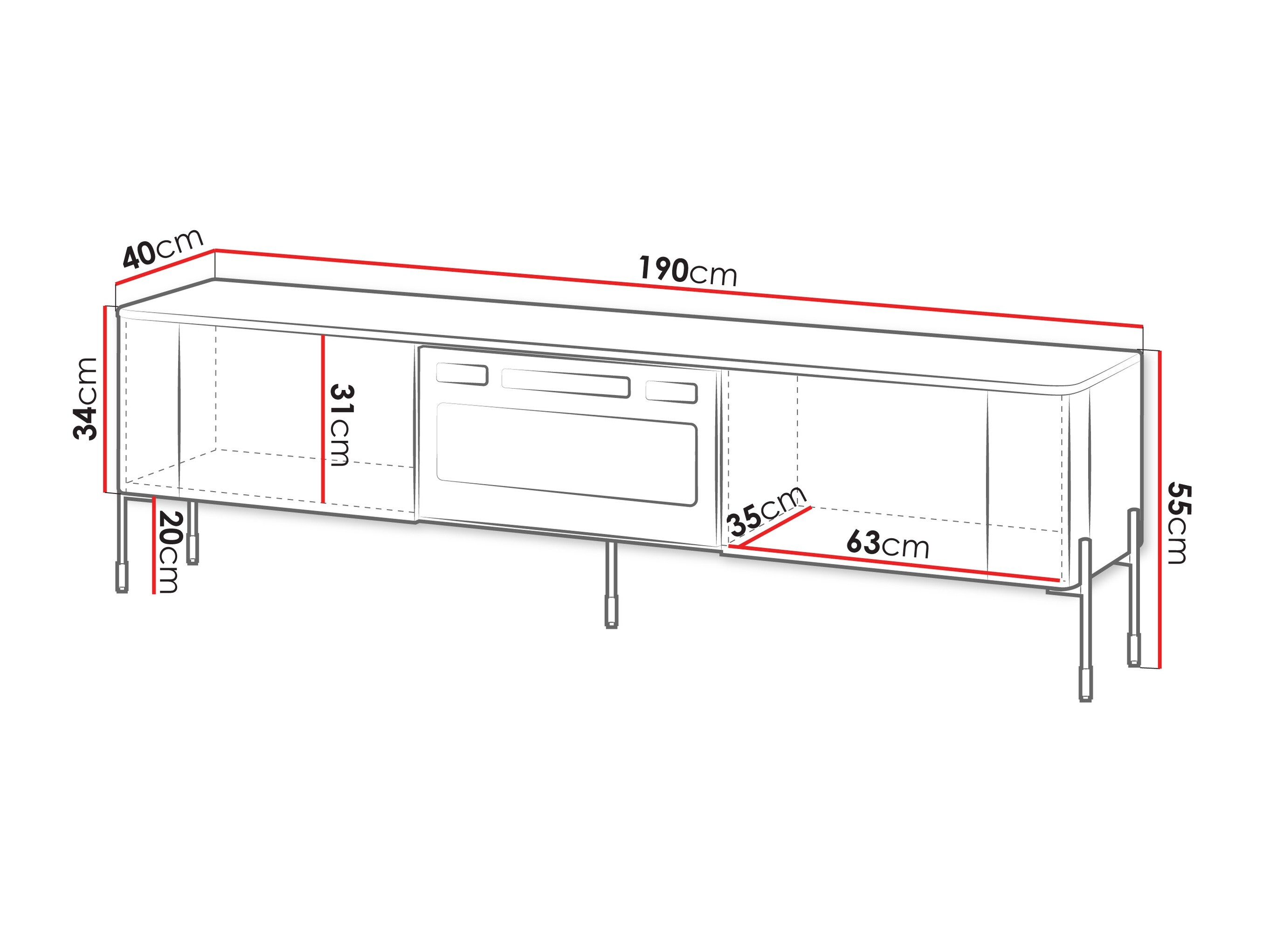 TV-bord Mavnue 105 (Sort)