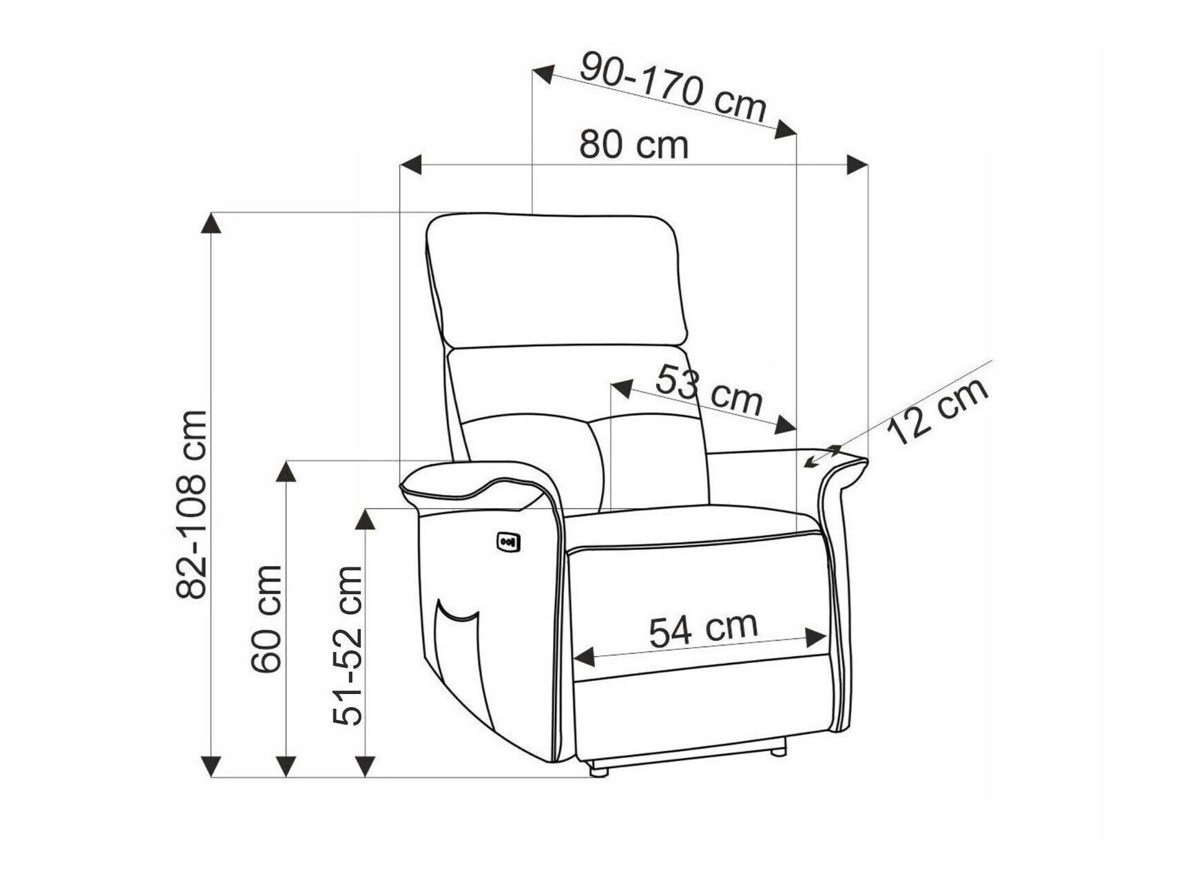 Hvilestol Houston 1543 (Bluvel 38)