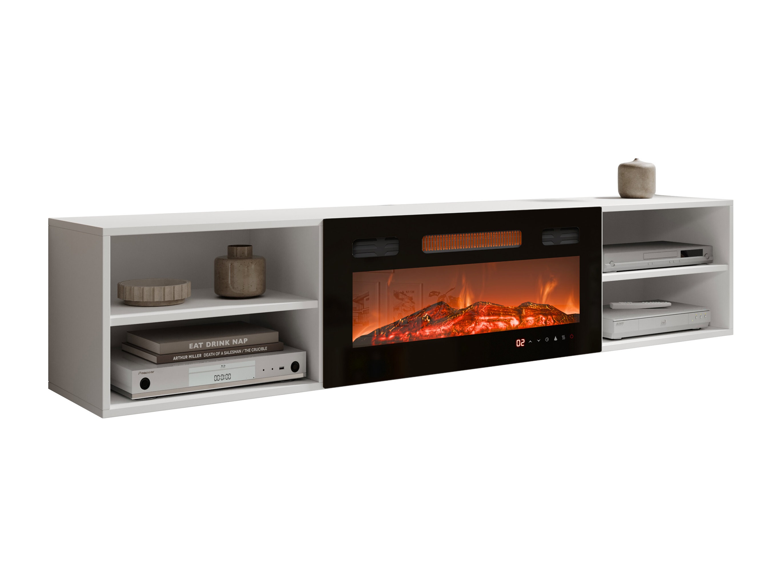 TV-bord Charlotte 190 (Hvid + Sort)