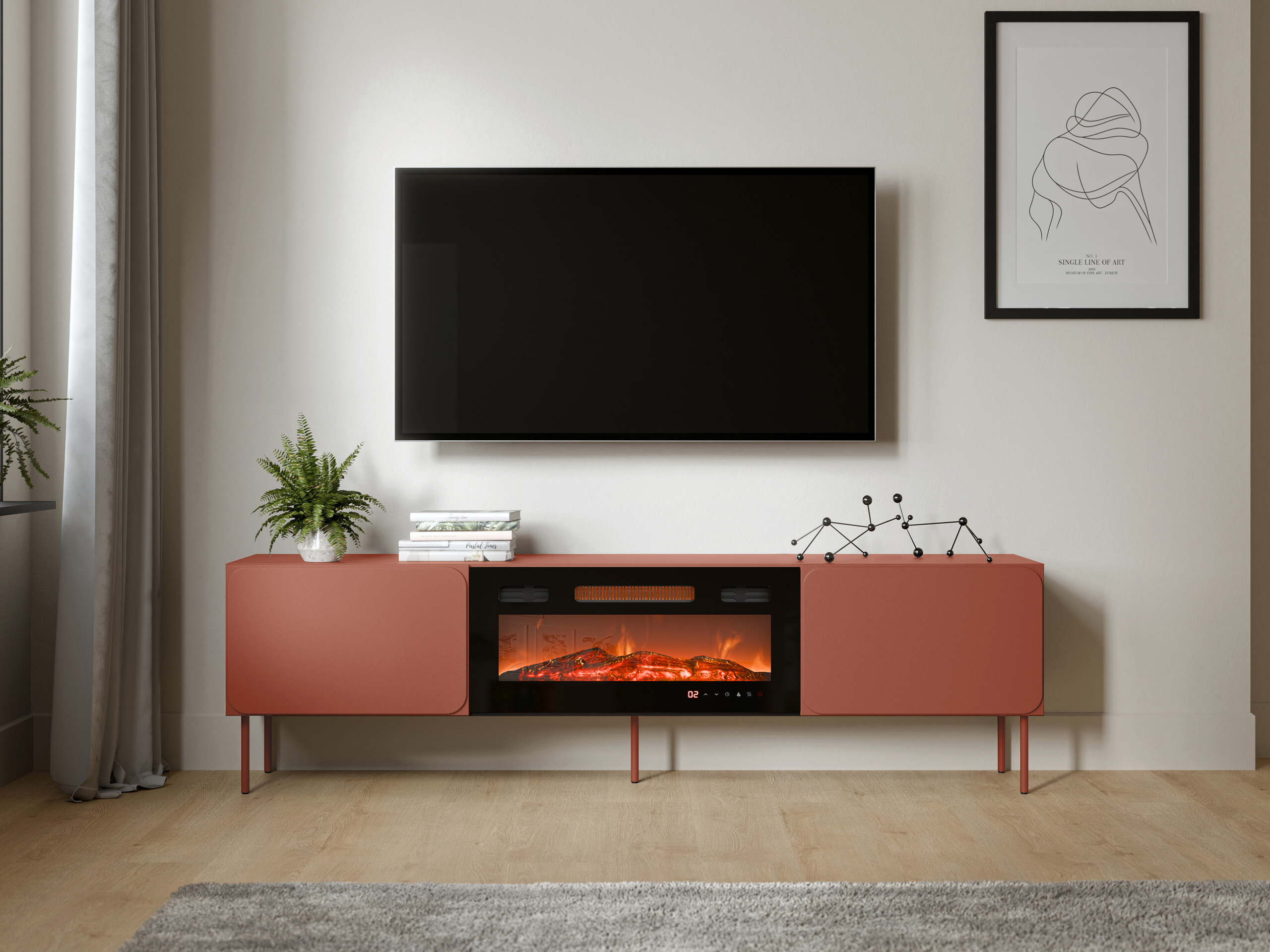 TV-bord Fentore 104 (Rød)
