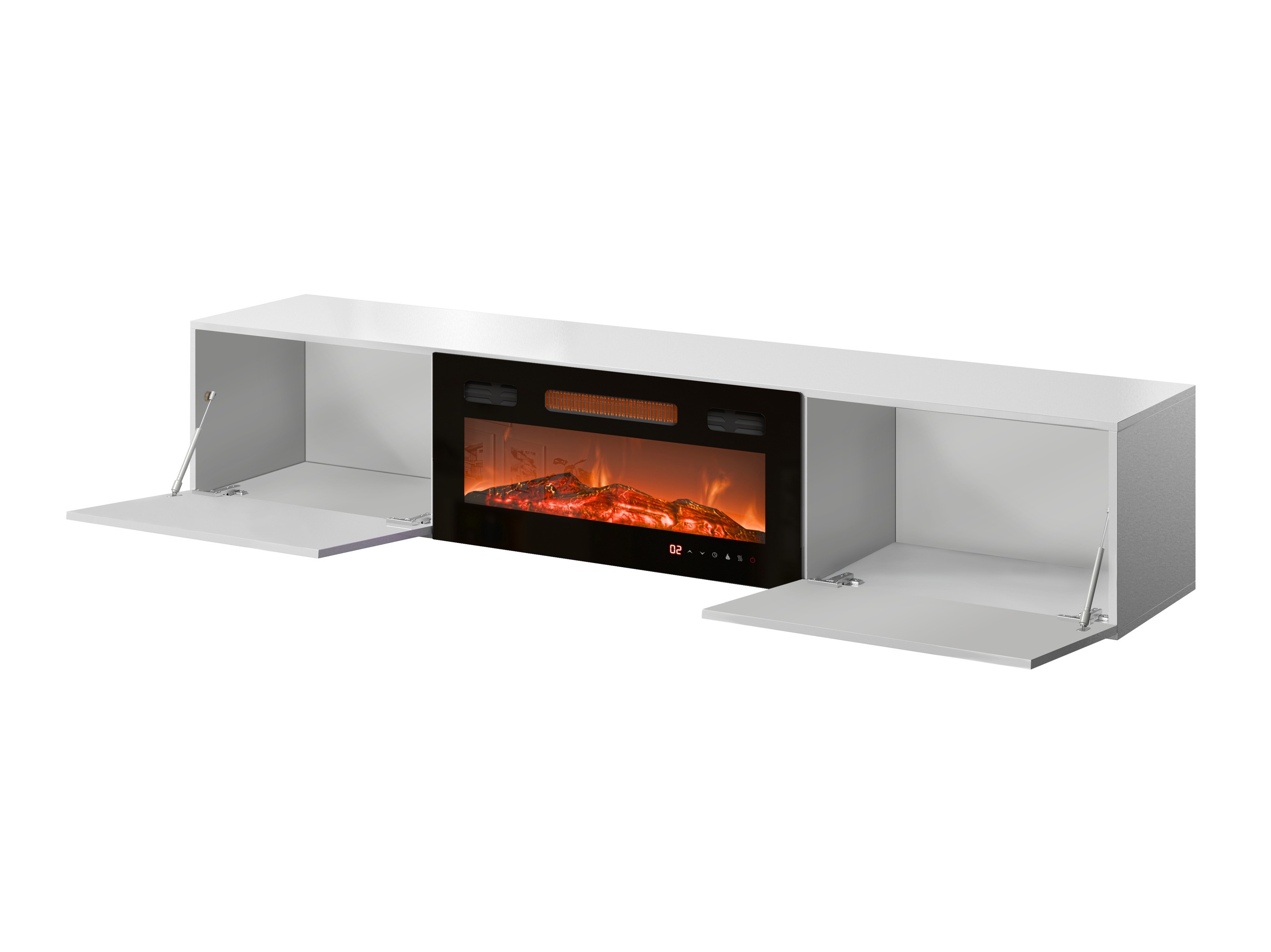 TV-bord Imago I (Hvid + Glansfuld hvid)