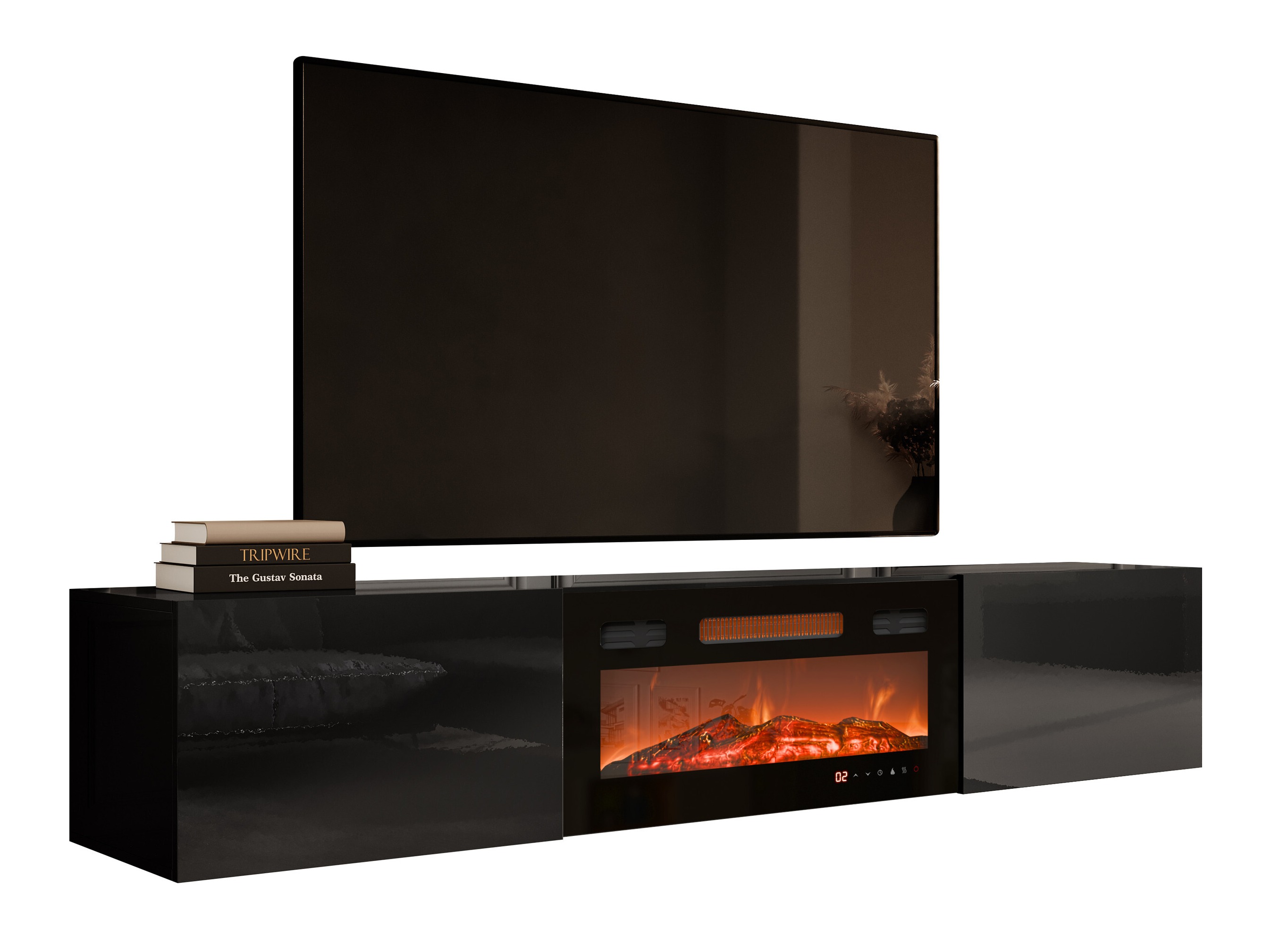 TV-bord Imago I (Sort + Blank sort)