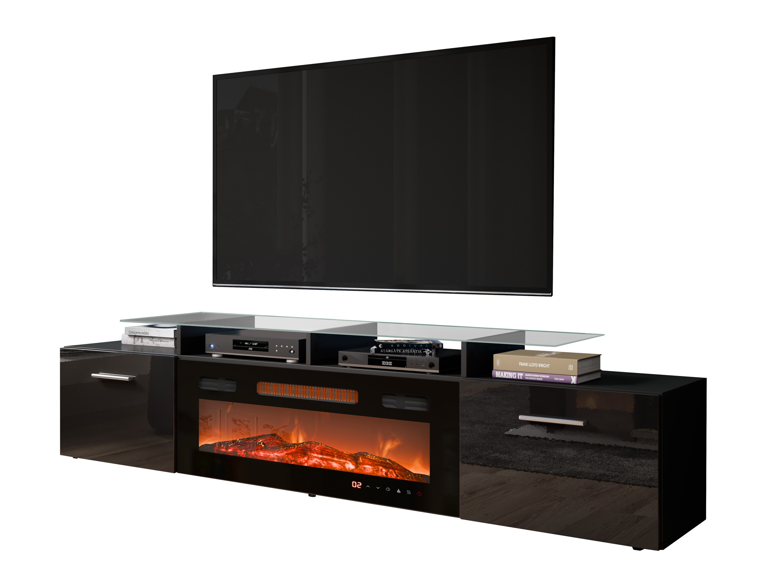 TV-bord Numerus (Sort + Blank sort)