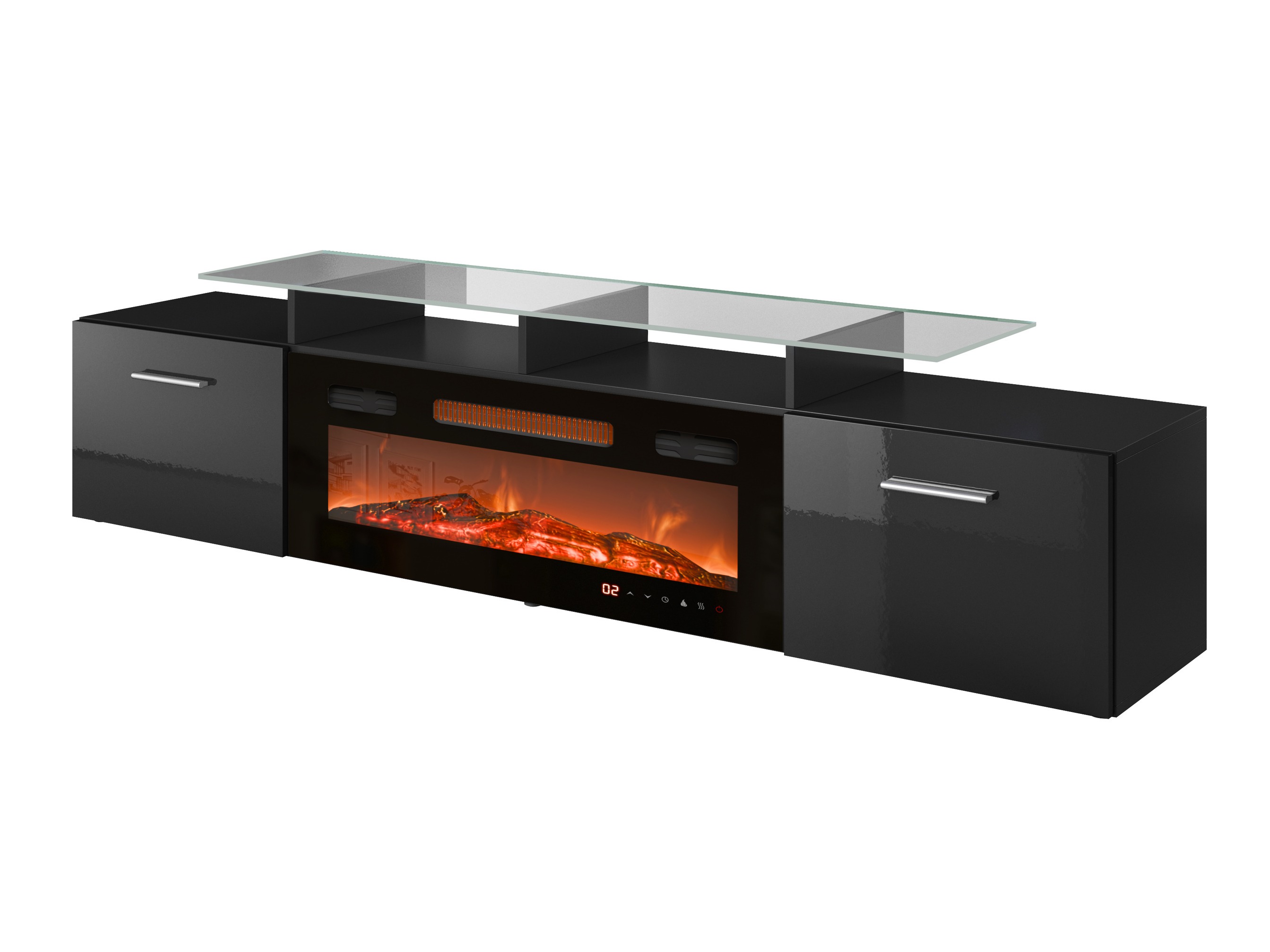 TV-bord Numerus (Sort + Blank sort)