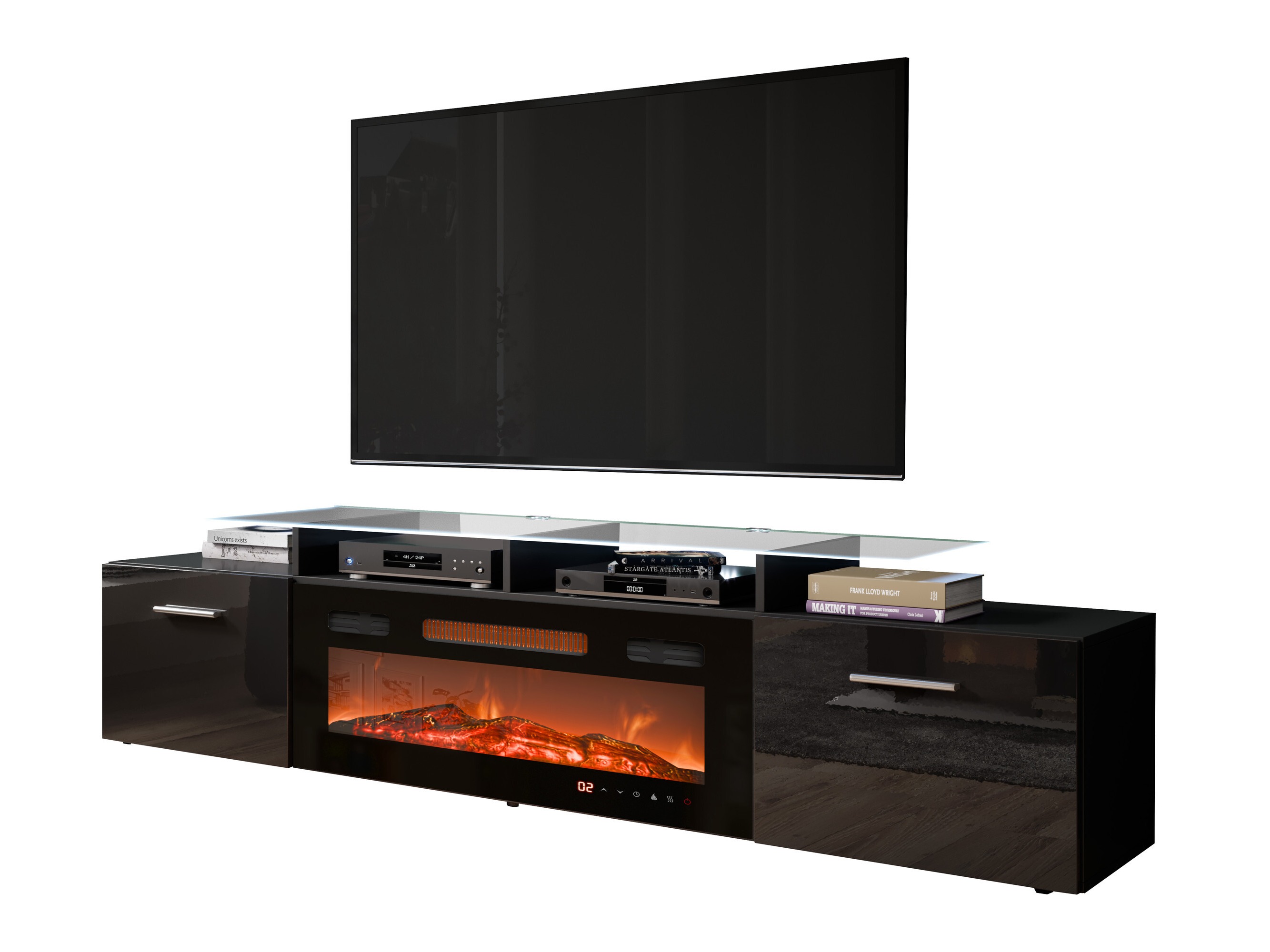 TV-bord Numerus (Sort + Blank sort)