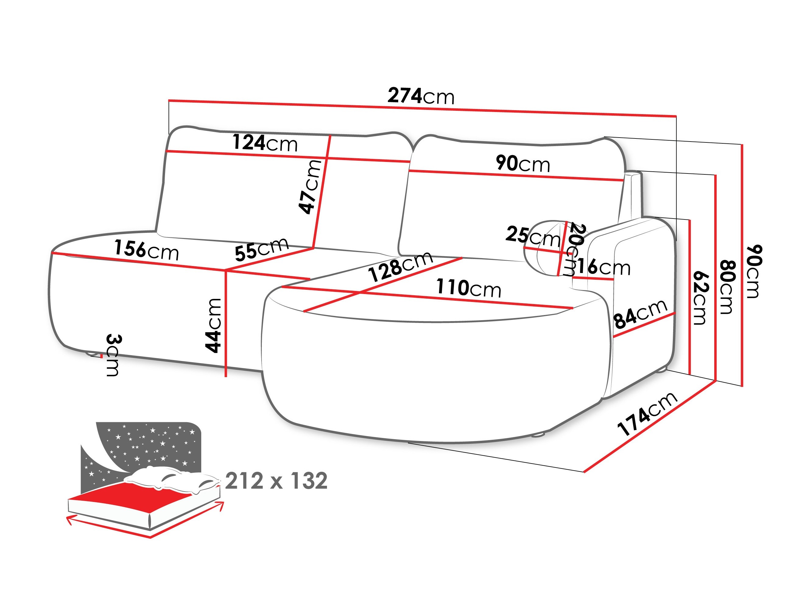 Hjørnesofa Comfivo 601 (Flow 06)