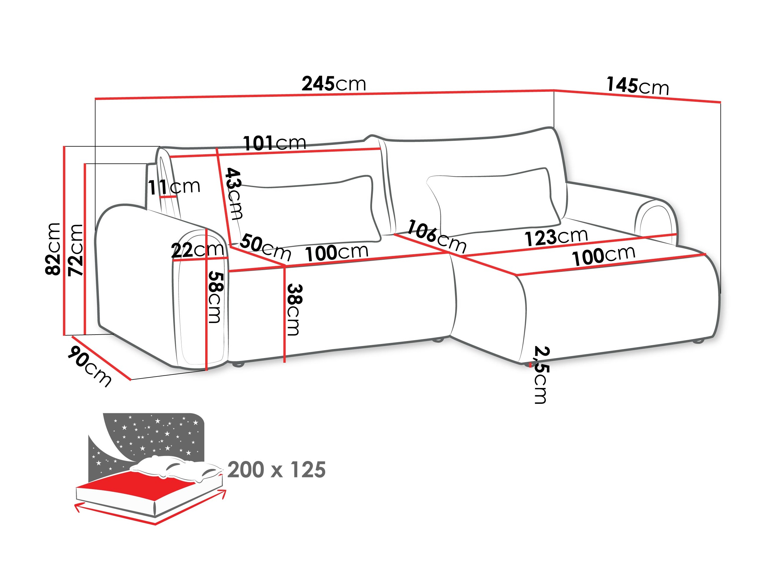 Hjørnesofa Comfivo Auras (Ambience 19)