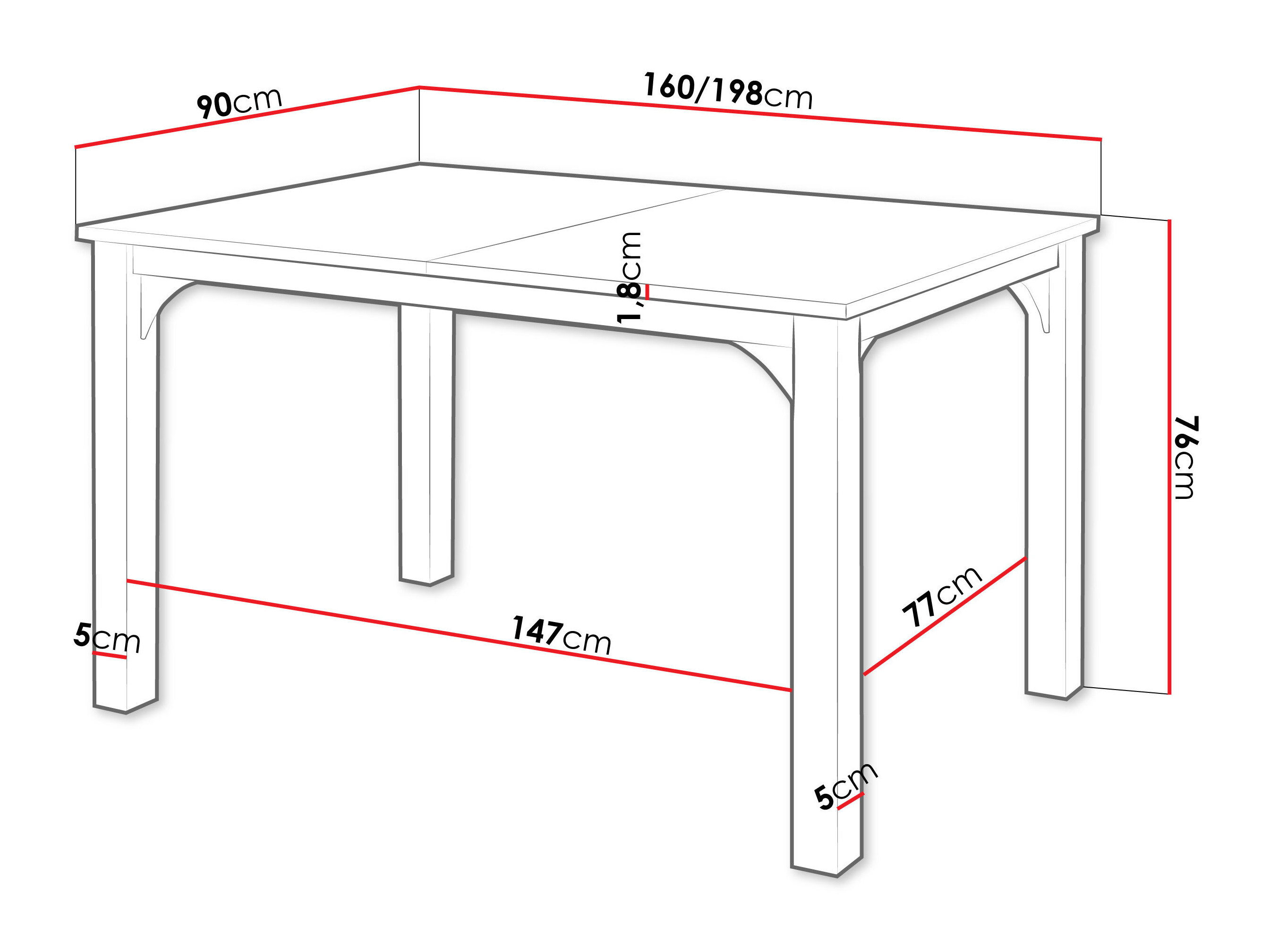 Bord Oswego 137 (Sort marmor + Sort)