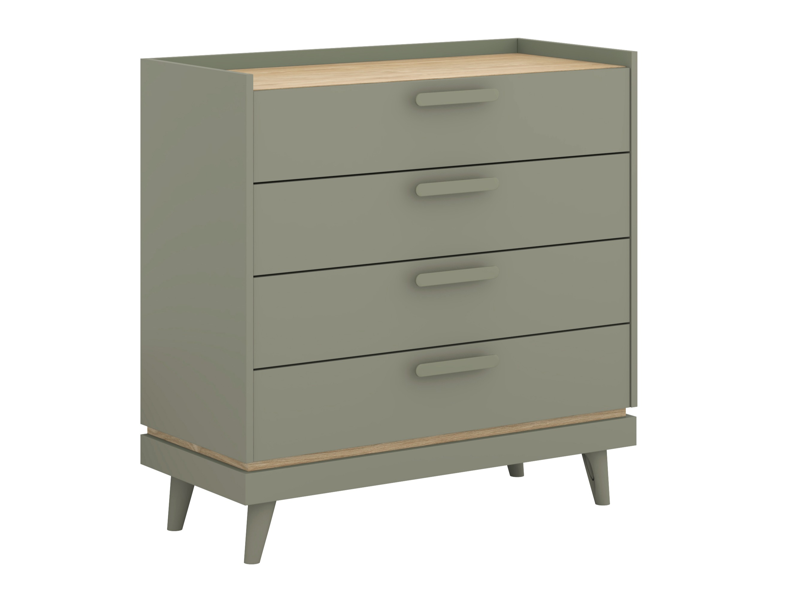 Kommode Fertalu 104 (Grøn + Egetræ)