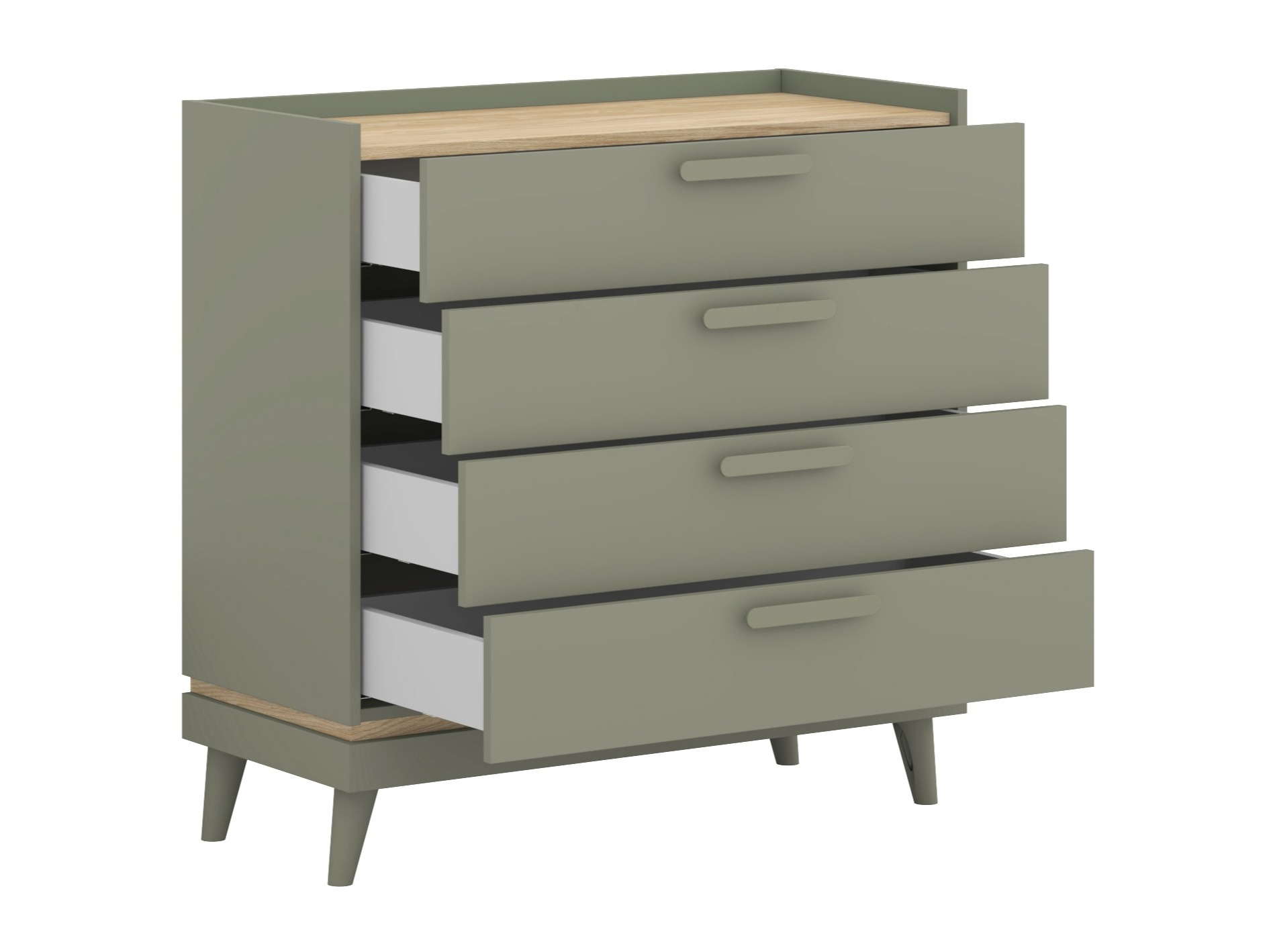 Kommode Fertalu 104 (Grøn + Egetræ)