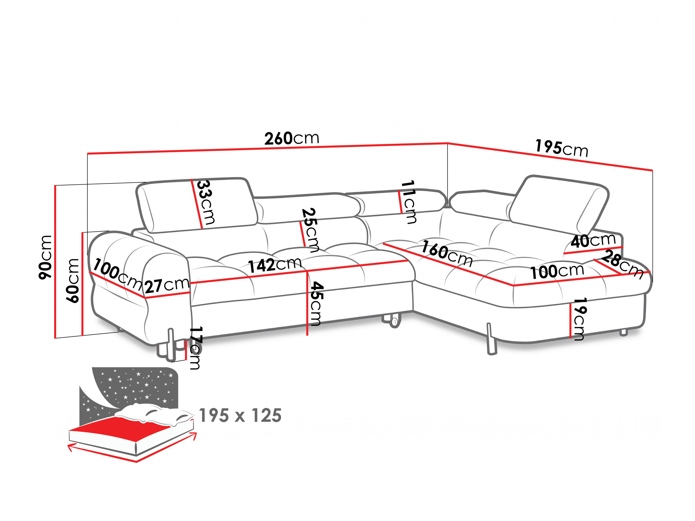 Hjørnesofa Carson 139 (Element 03)