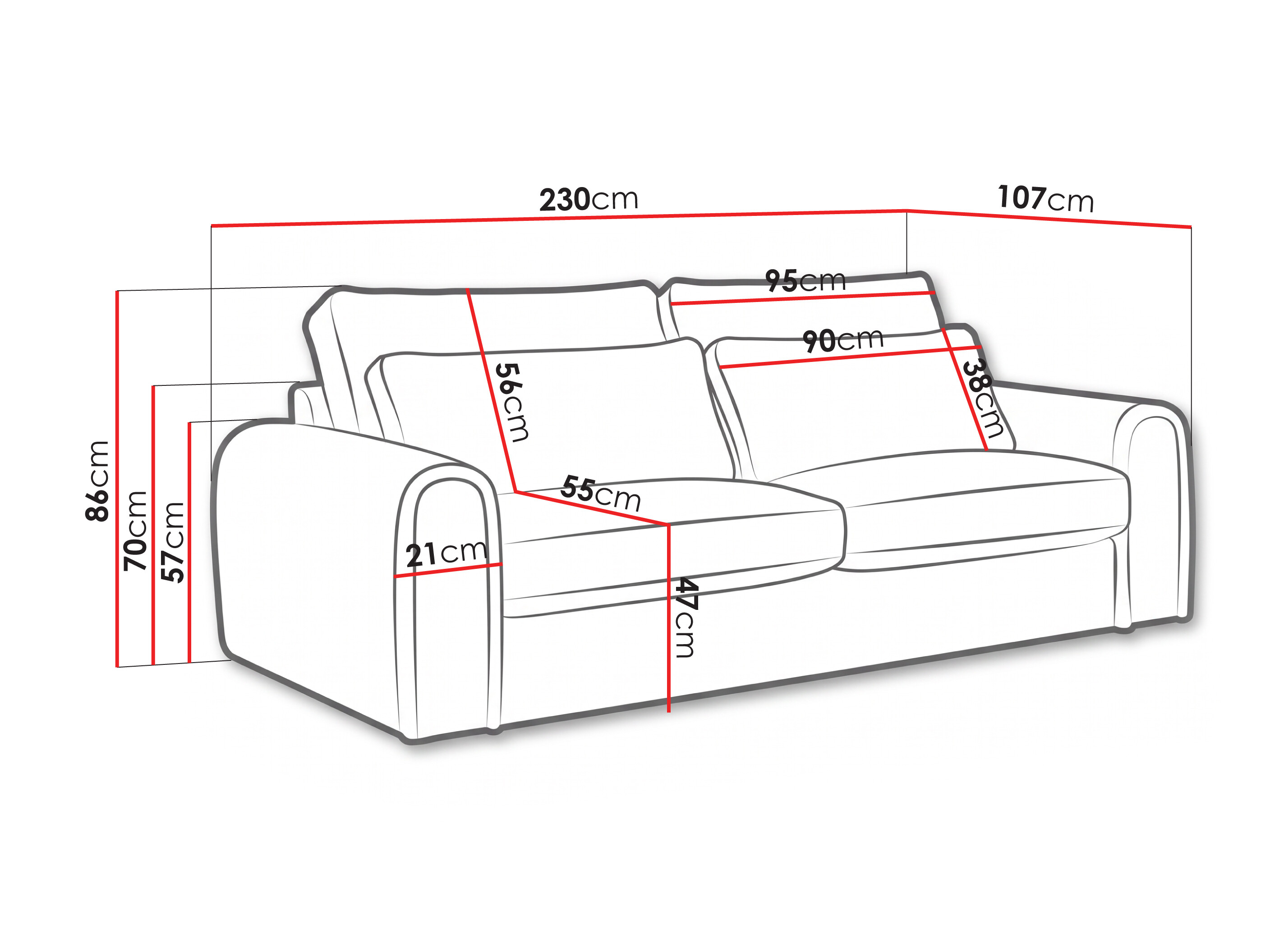 Sofa Lufkin 132 (Tilia 90)