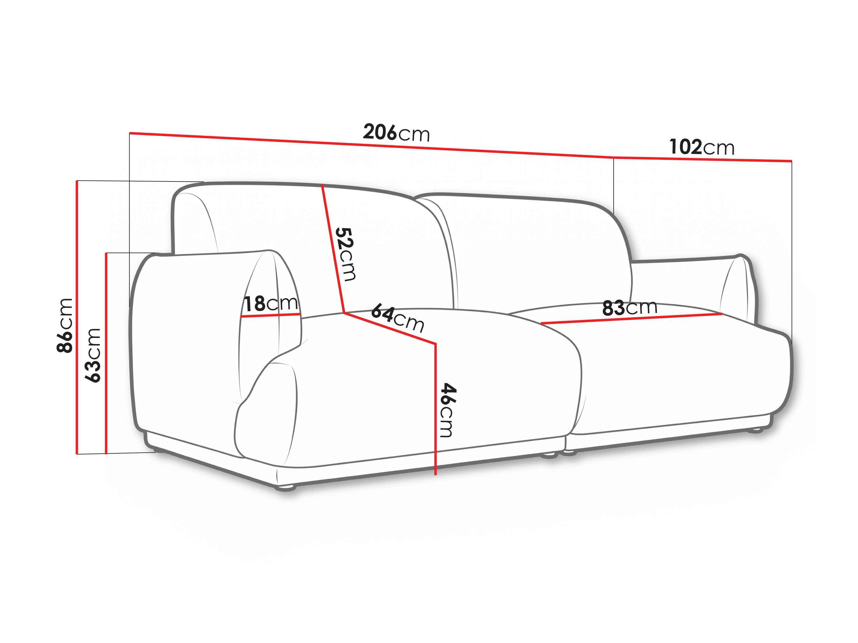 Sofa Lufkin 144 (Tilia 90)