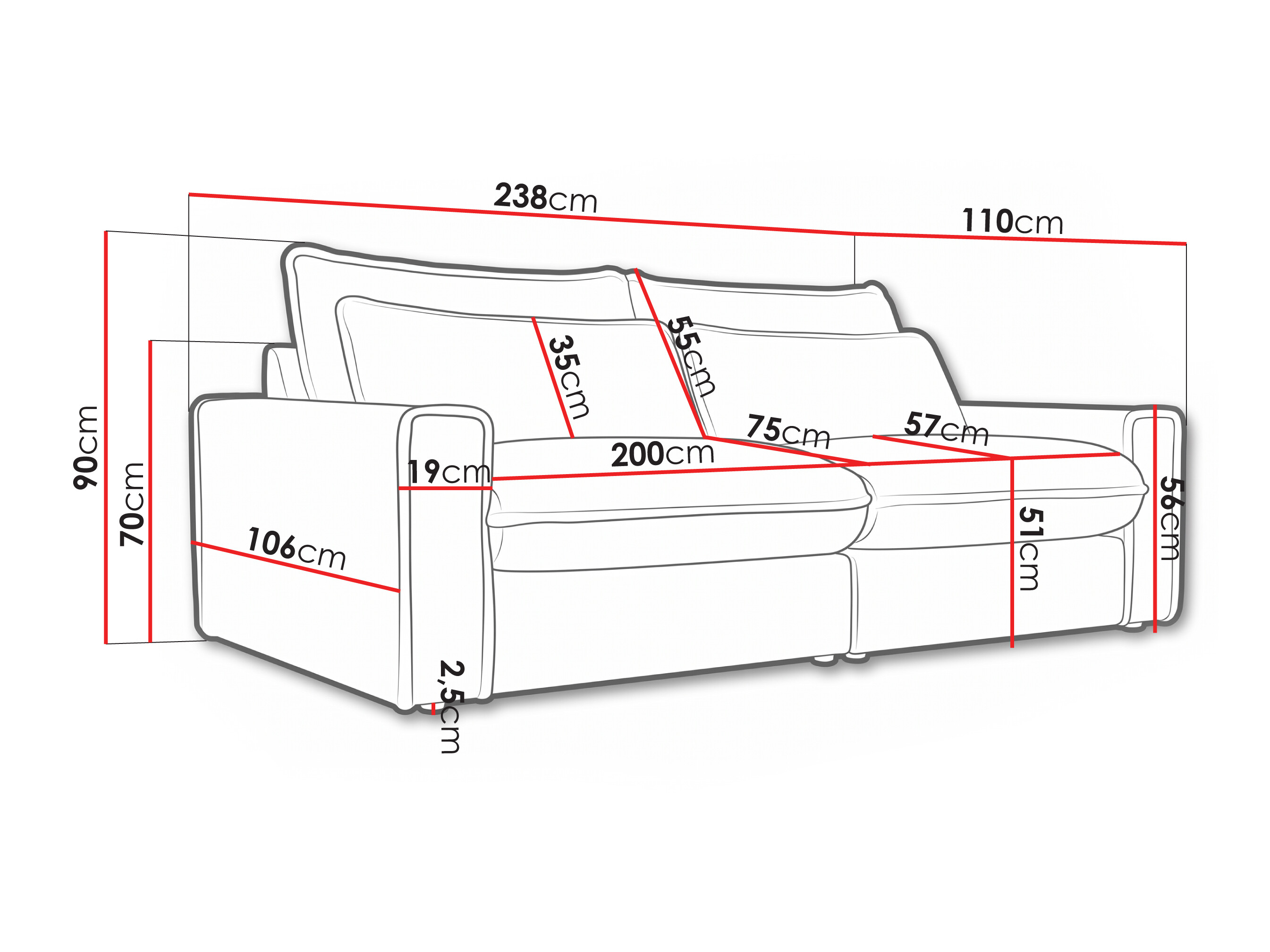 Sofa Lufkin 161 (Lincoln 96)