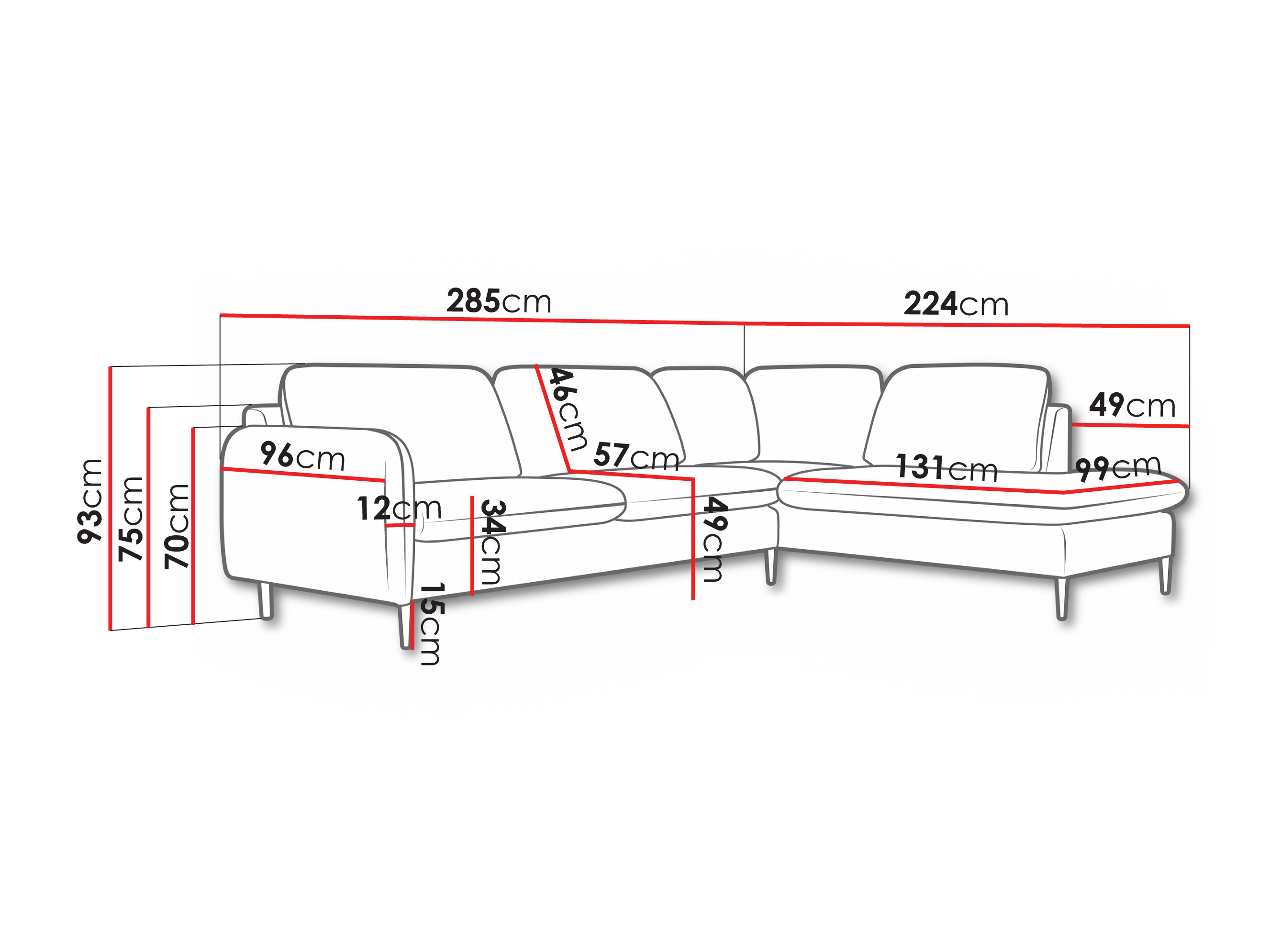 Hjørnesofa Lufkin 150 (Perfect Harmony 82)