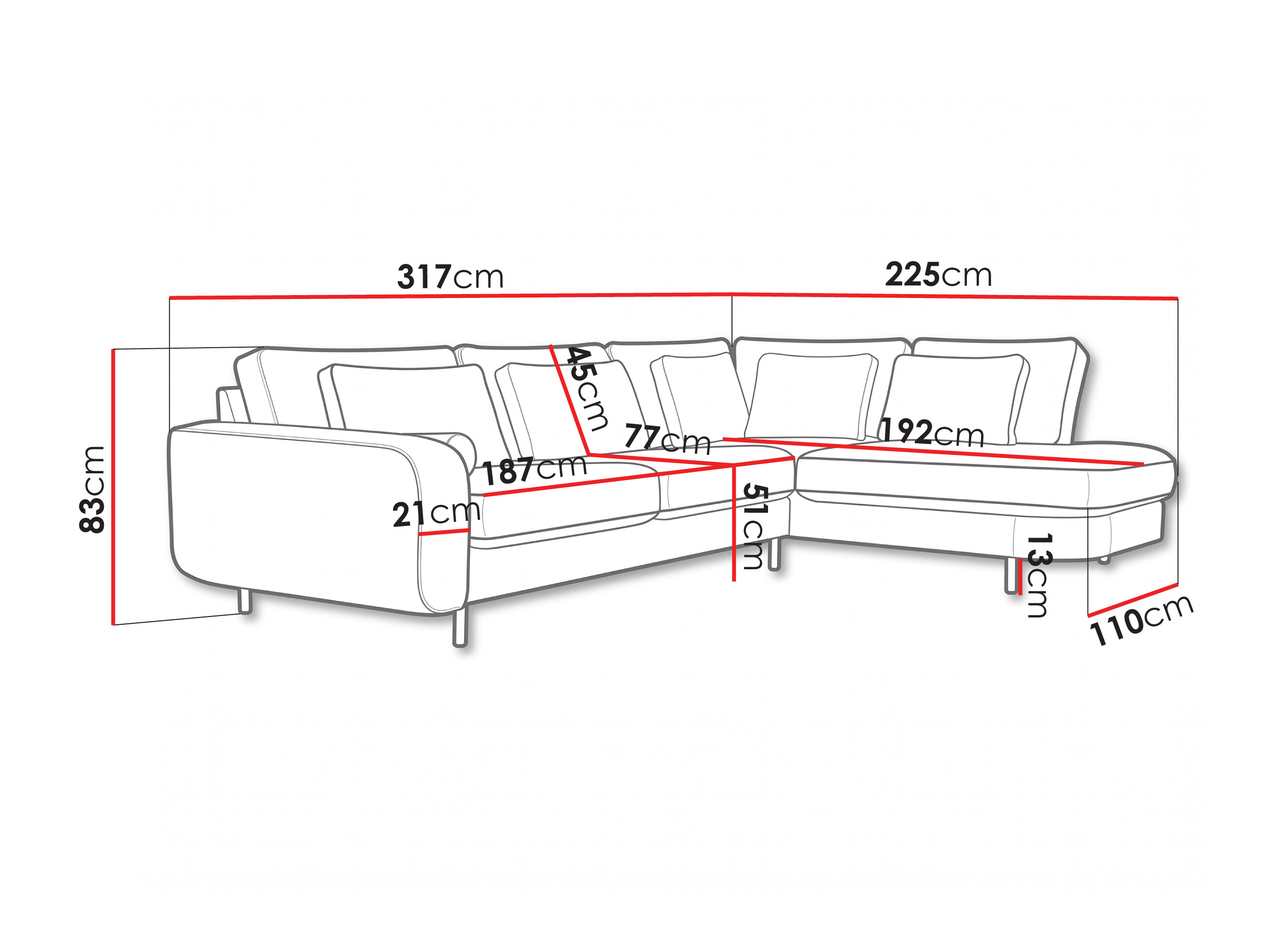 Hjørnesofa Lufkin 158 (Modo 2304)