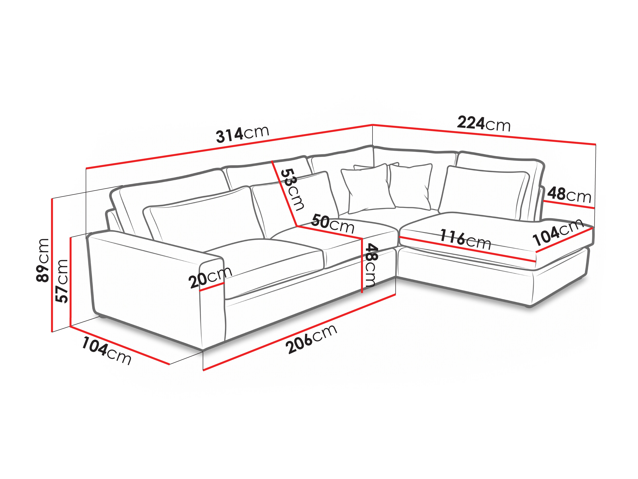 Hjørnesofa Somava 100 (Lincoln 61)