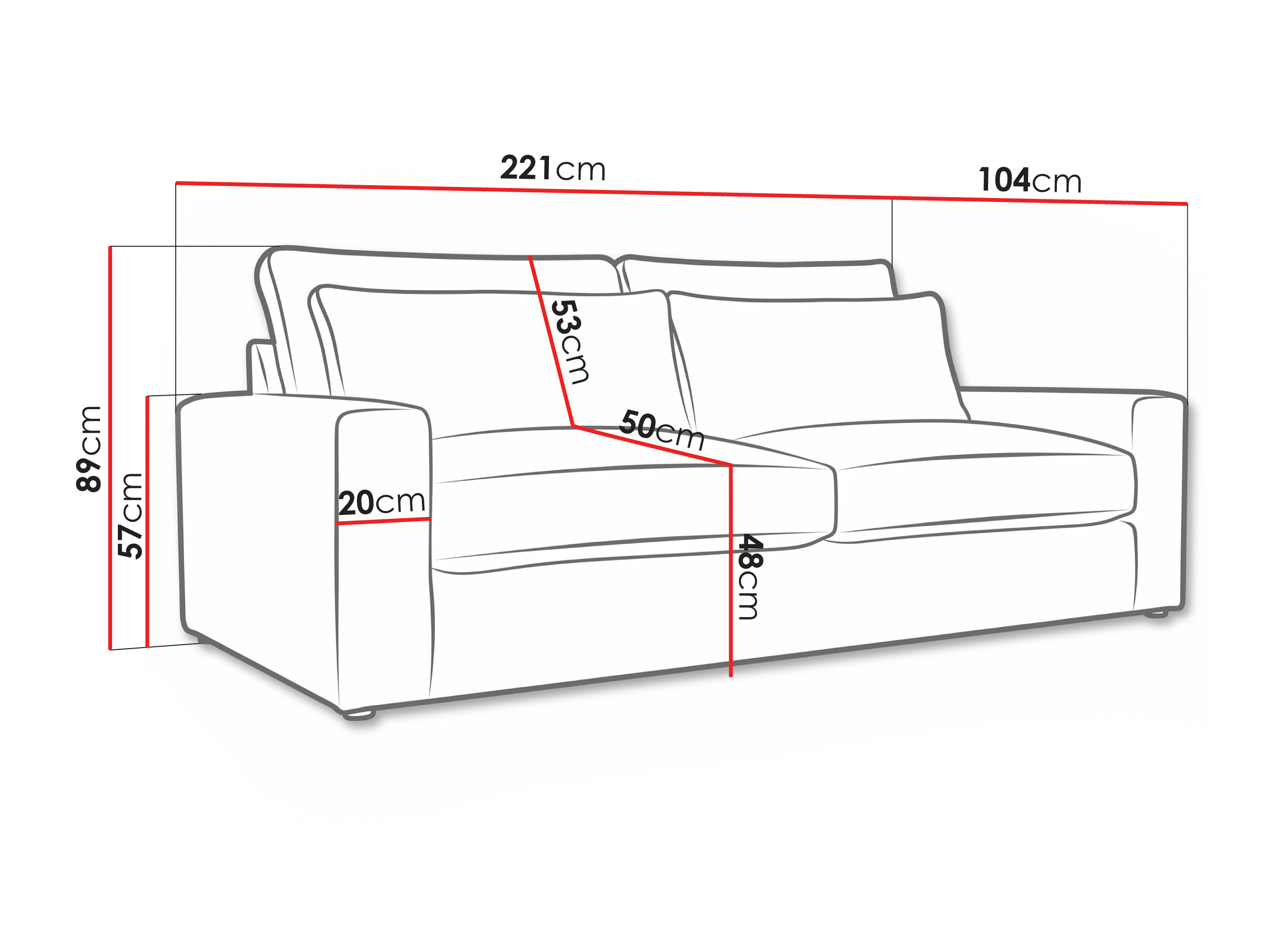 Sofa Lufkin 142 (Lincoln 86)