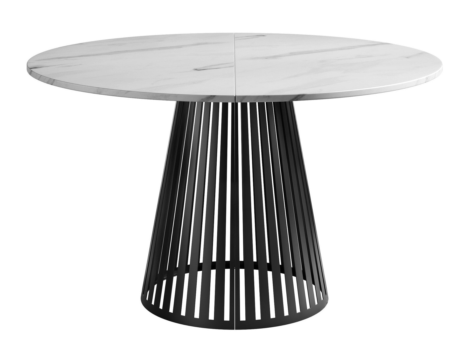 Bord Prudentia (Hvid marmor + Sort)