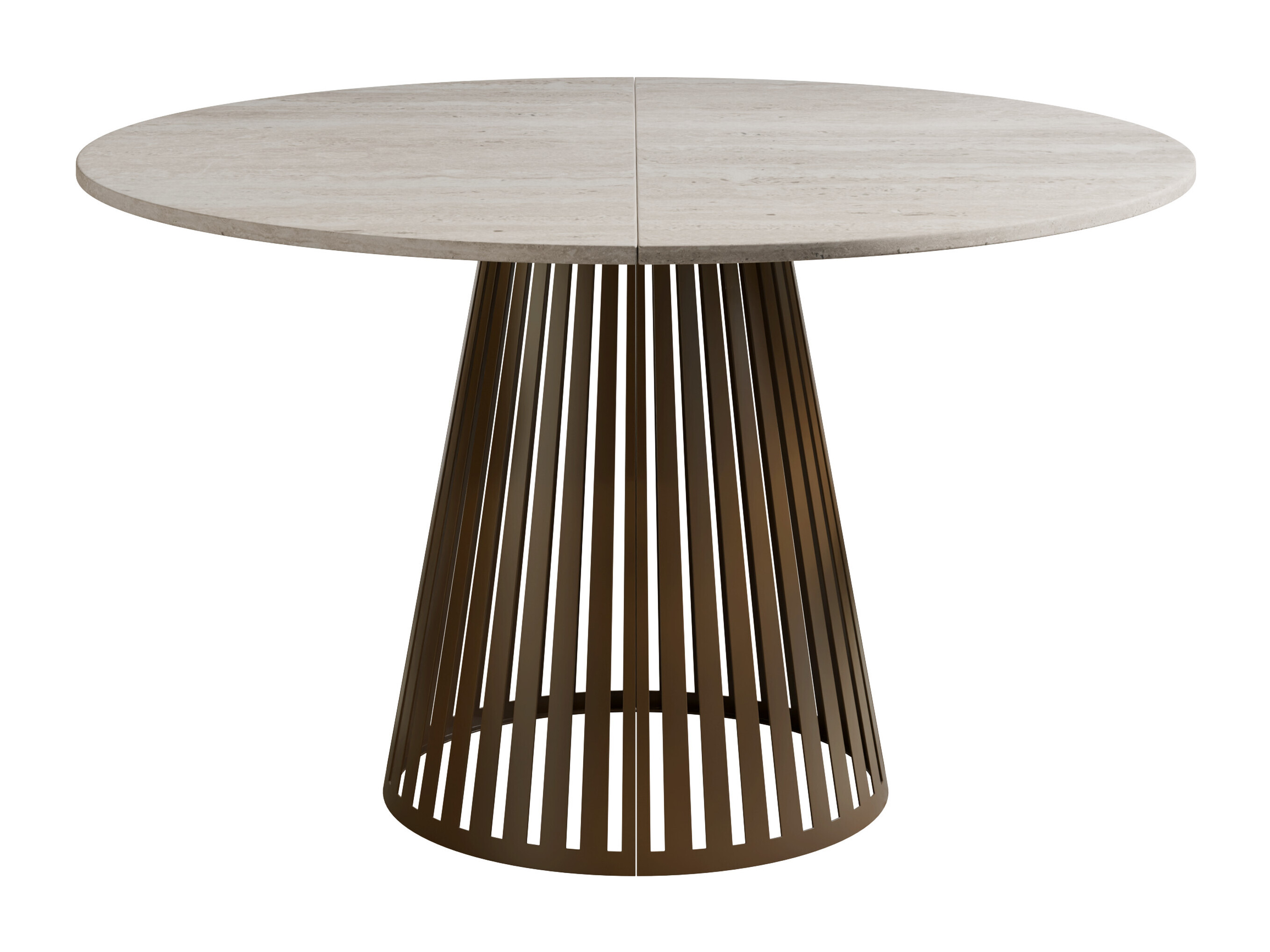 Bord Prudentia (Lys travertin + Brun)