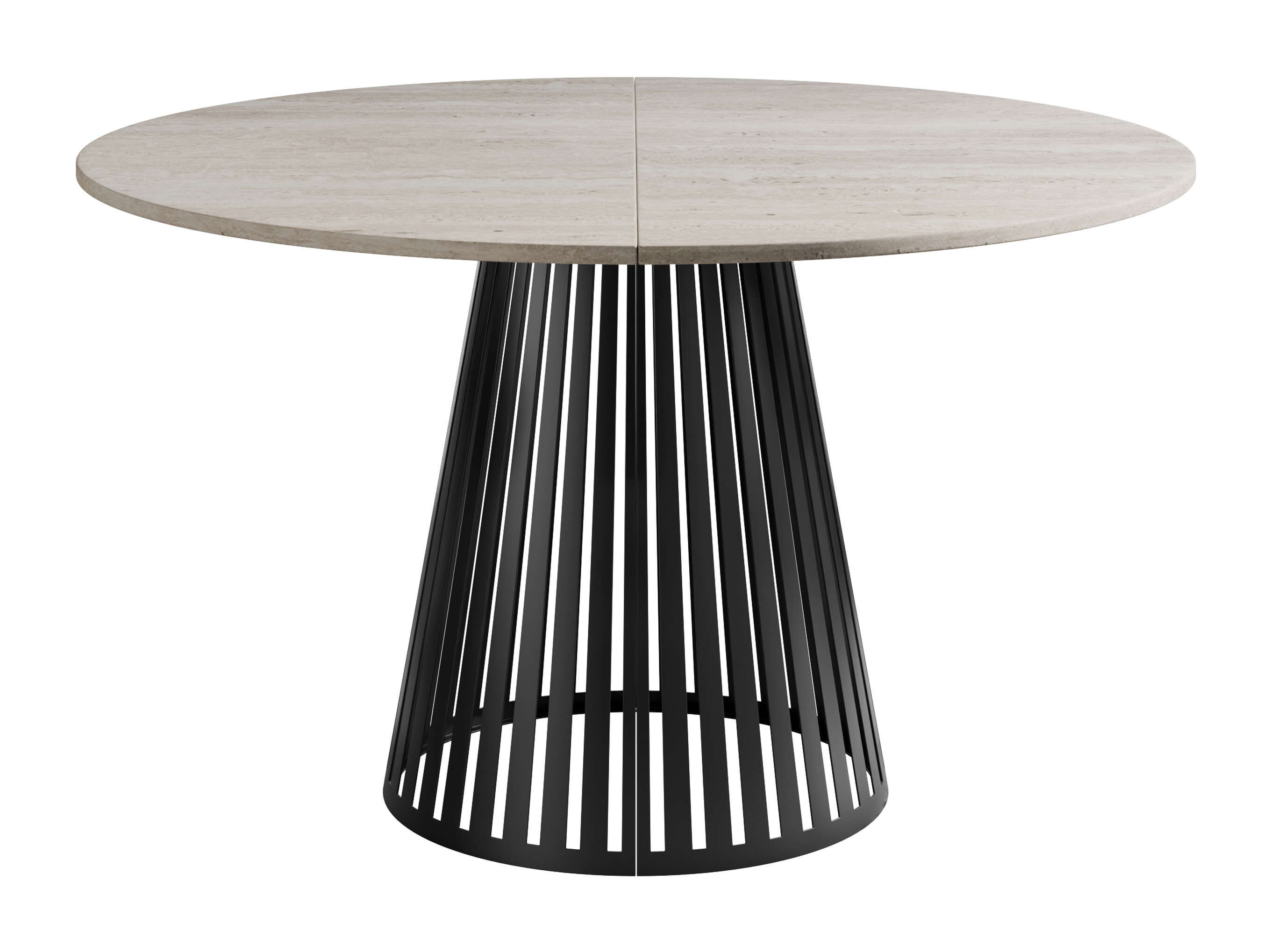 Bord Prudentia (Lys travertin + Sort)